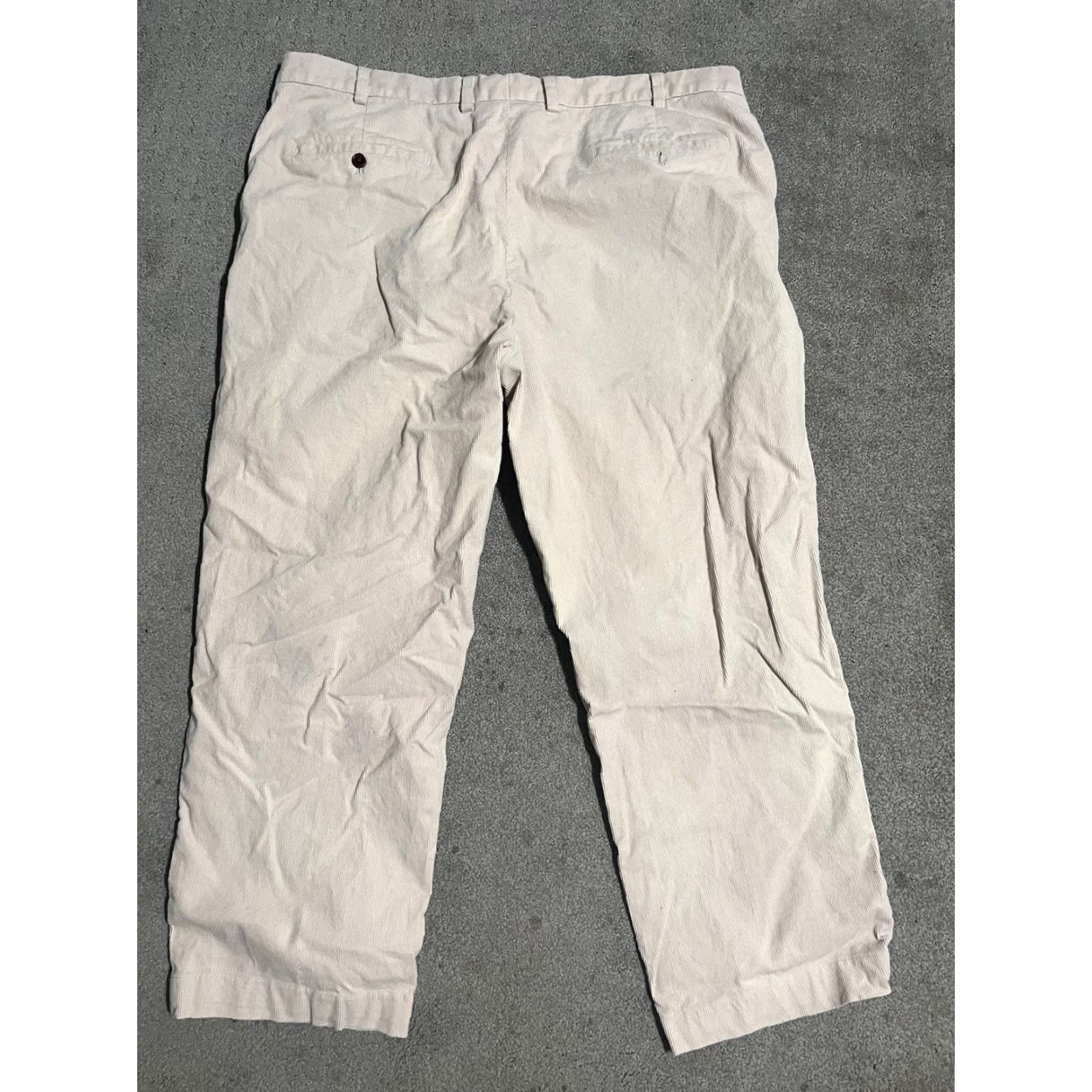 Brooks Brothers Brooks Brothers Pants Mens 42x32 Beige Corduroy Stretch - Regular Fit, Flat Front, Cotton Blend, Chino, City College School, Button Zip, Beig Size US 42 / EU 58 - 3 Thumbnail