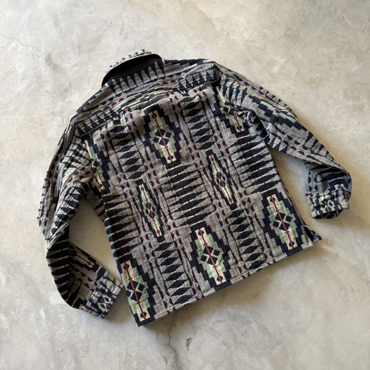 RRL Ralph Lauren RRL Brown Bear Blanket Jacquard Overshirt Size US L / EU 52-54 / 3 - 10 Thumbnail