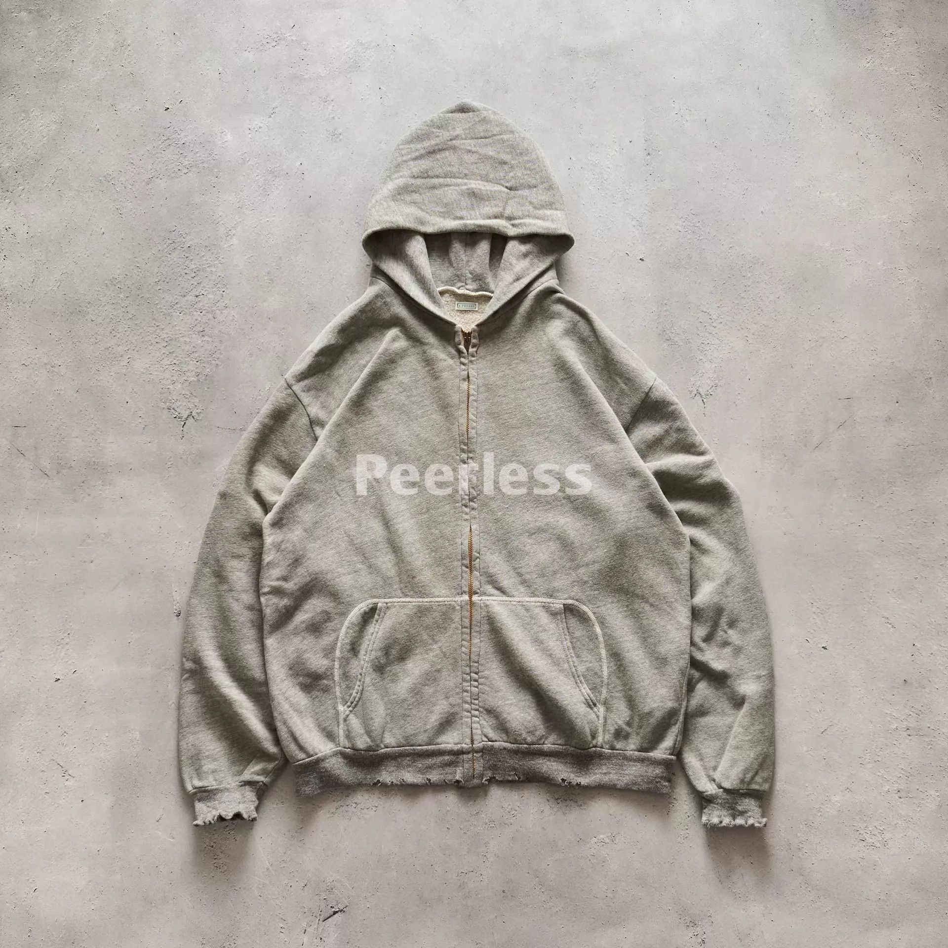 A.PRESSE A.PRESSE VINTAGE LW ZIP HOODIE 26ss Gray 2 New Size US M / EU 48-50 / 2 - 1 Thumbnail