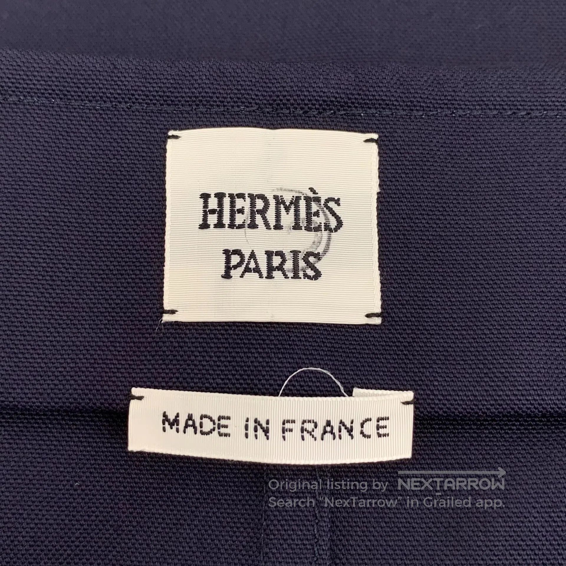 Hermes Hermes Dark Blue Bell Chain Cotton Casual Skirt| Size 35" - 6 Thumbnail