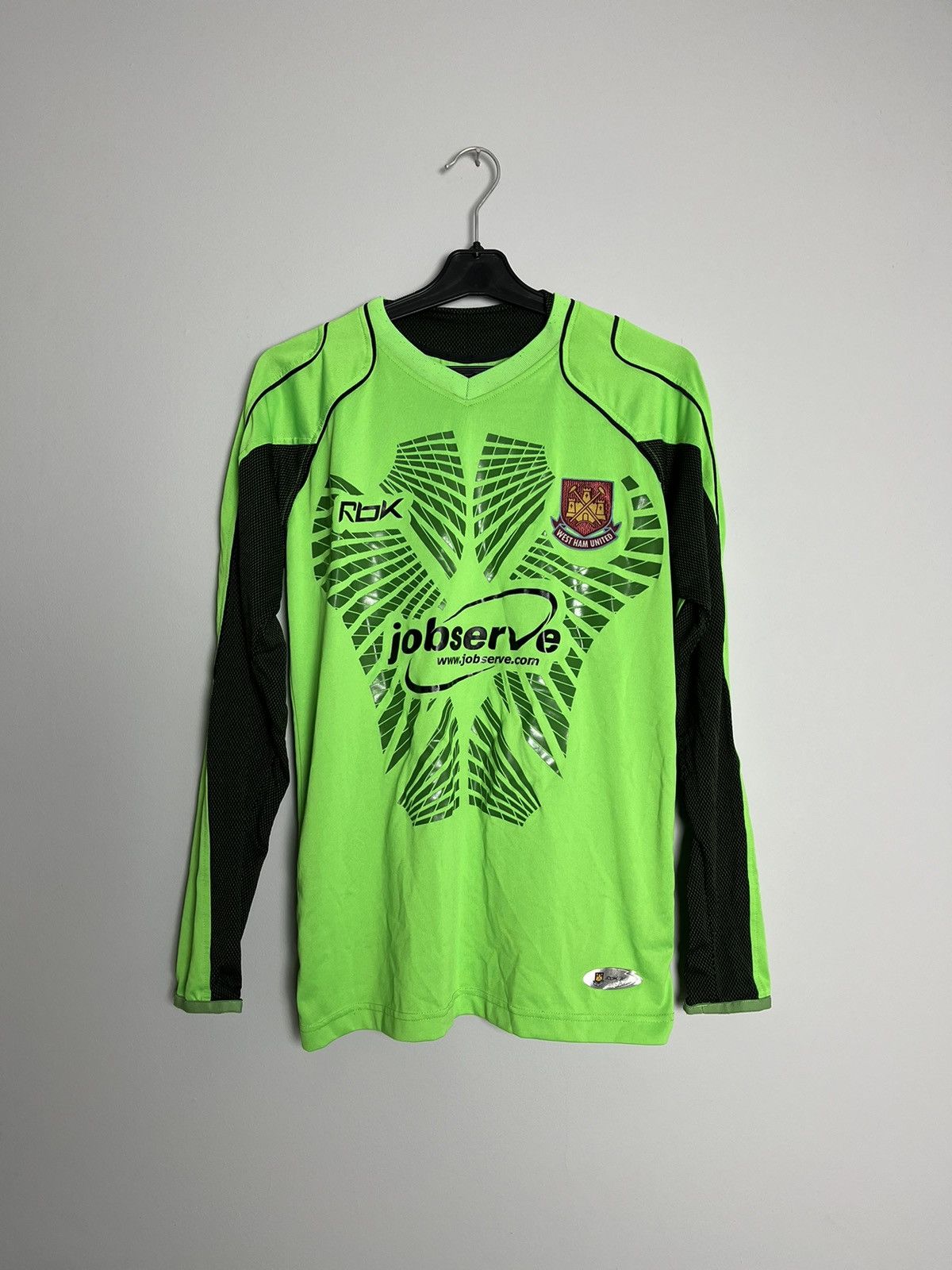 Reebok Green West Ham United longsleeve soccer jersey Size US XS / EU 42 / 0 - 2 Thumbnail