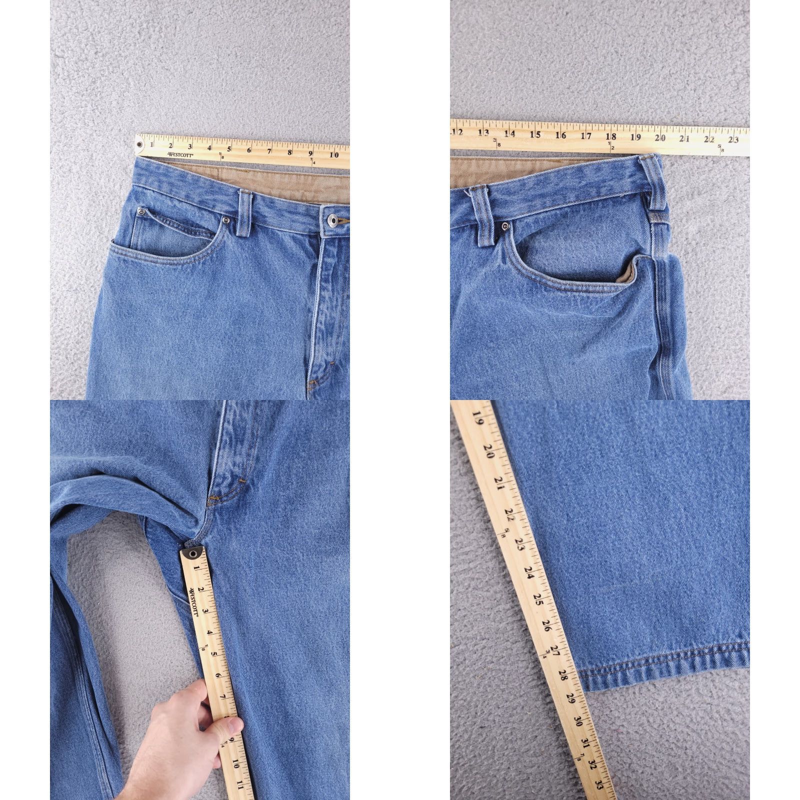 Denime Duluth Jeans Mens 40x29 Blue Flex Fire Hose Denim Relaxed Straight Fit Jeans Mens Size US 40 / EU 56 - 8 Thumbnail