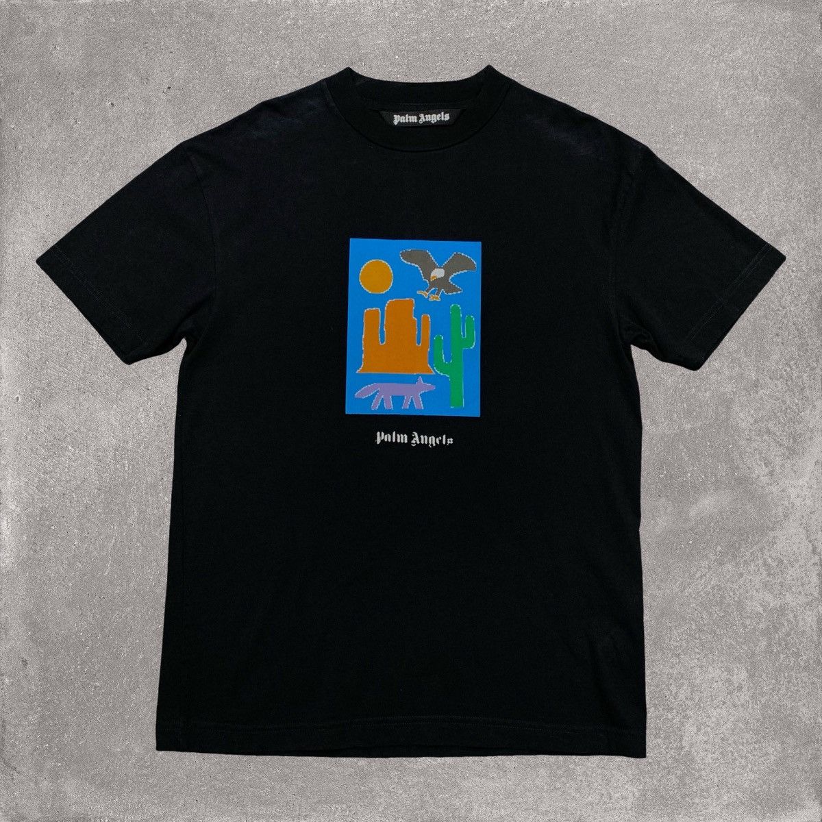 Palm Angels Palm Angels Small Tee New Folk Black T-Shirt Size US S / EU 44-46 / 1 - 1 Thumbnail
