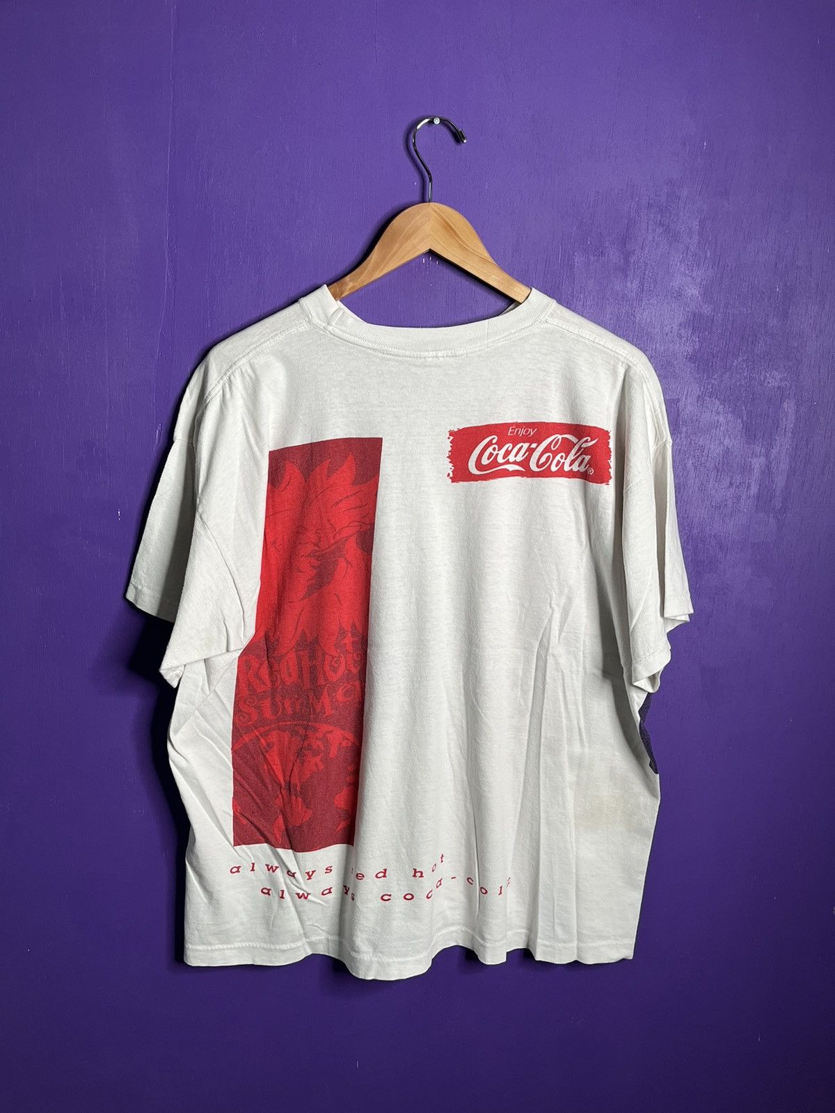 Coca Cola Vintage 90s Coca-cola red hot summer AOP t-shirt Size US XL / EU 56 / 4 - 2 Thumbnail