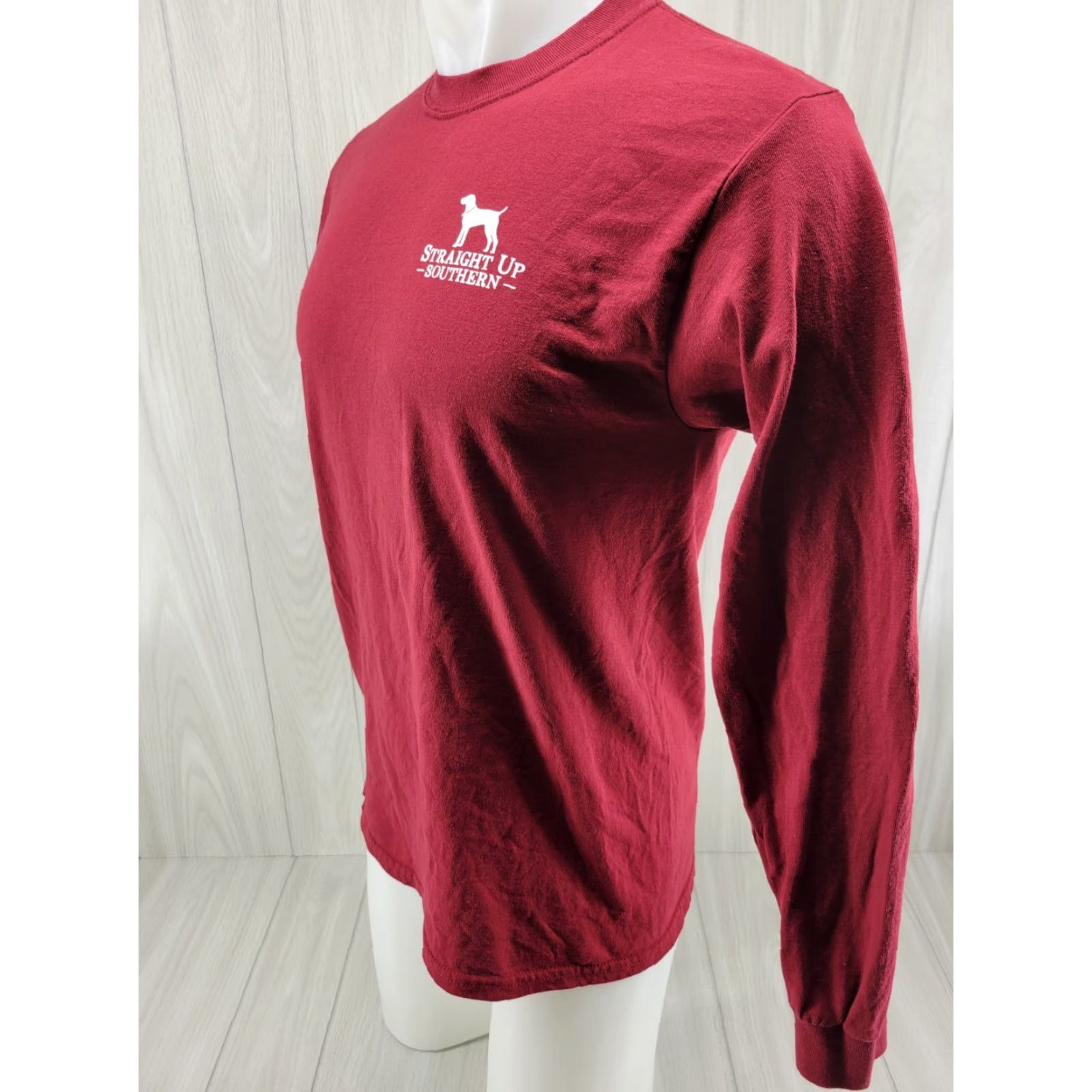 Vintage Straight Up Southern Shirt Long Sleeve Adult Medium Red 223 Rem Size M / US 6-8 / IT 42-44 - 3 Thumbnail