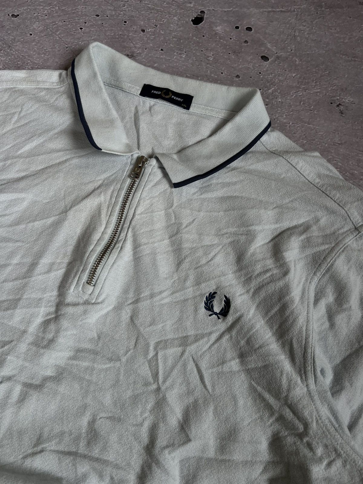 Fred Perry Fred Perry Short Sleeve Half Zip Tipped Crepe Shirt XXL Size US XXL / EU 58 / 5 - 3 Thumbnail