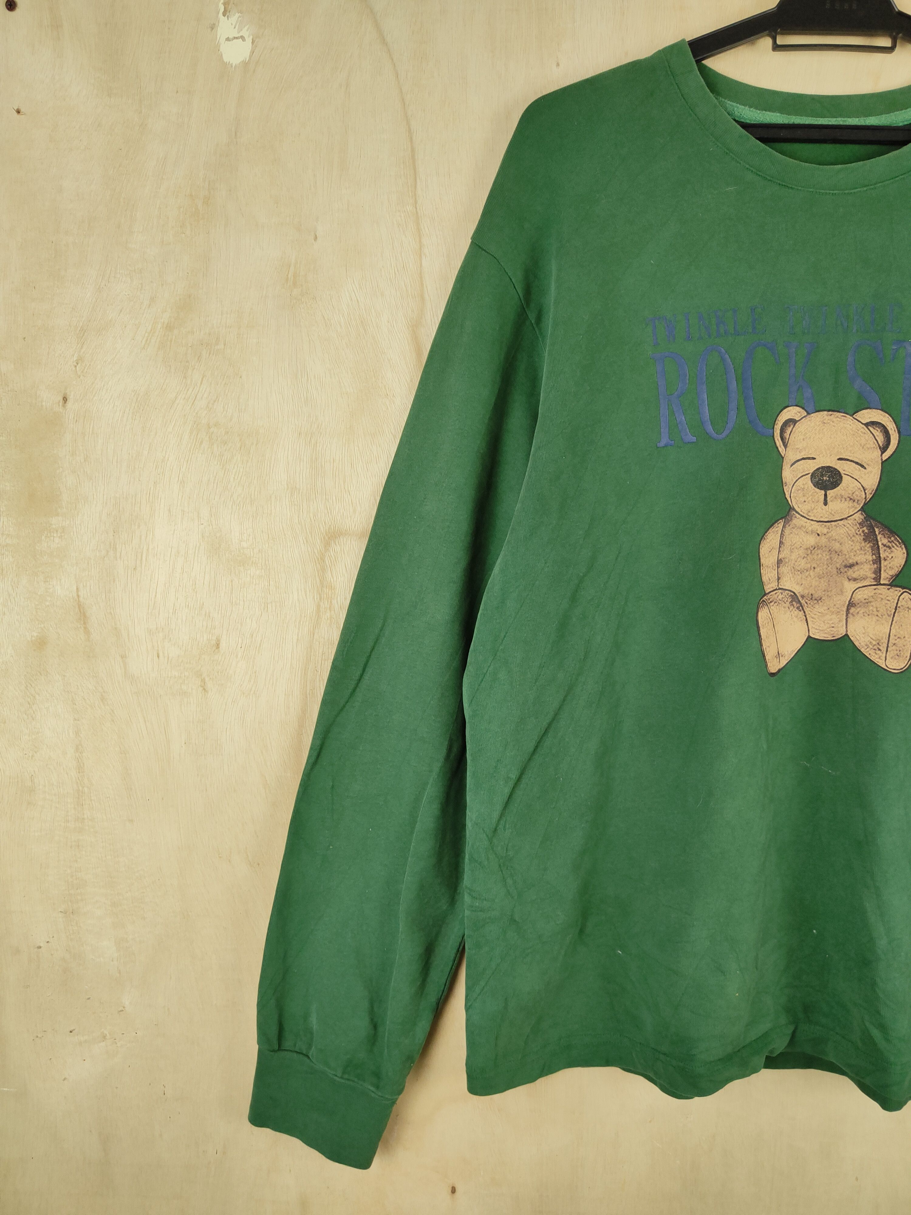 Band Tees Lolthedice rockstar teddy bear Green Sweatshirts #S2621 Size US L / EU 52-54 / 3 - 4 Thumbnail