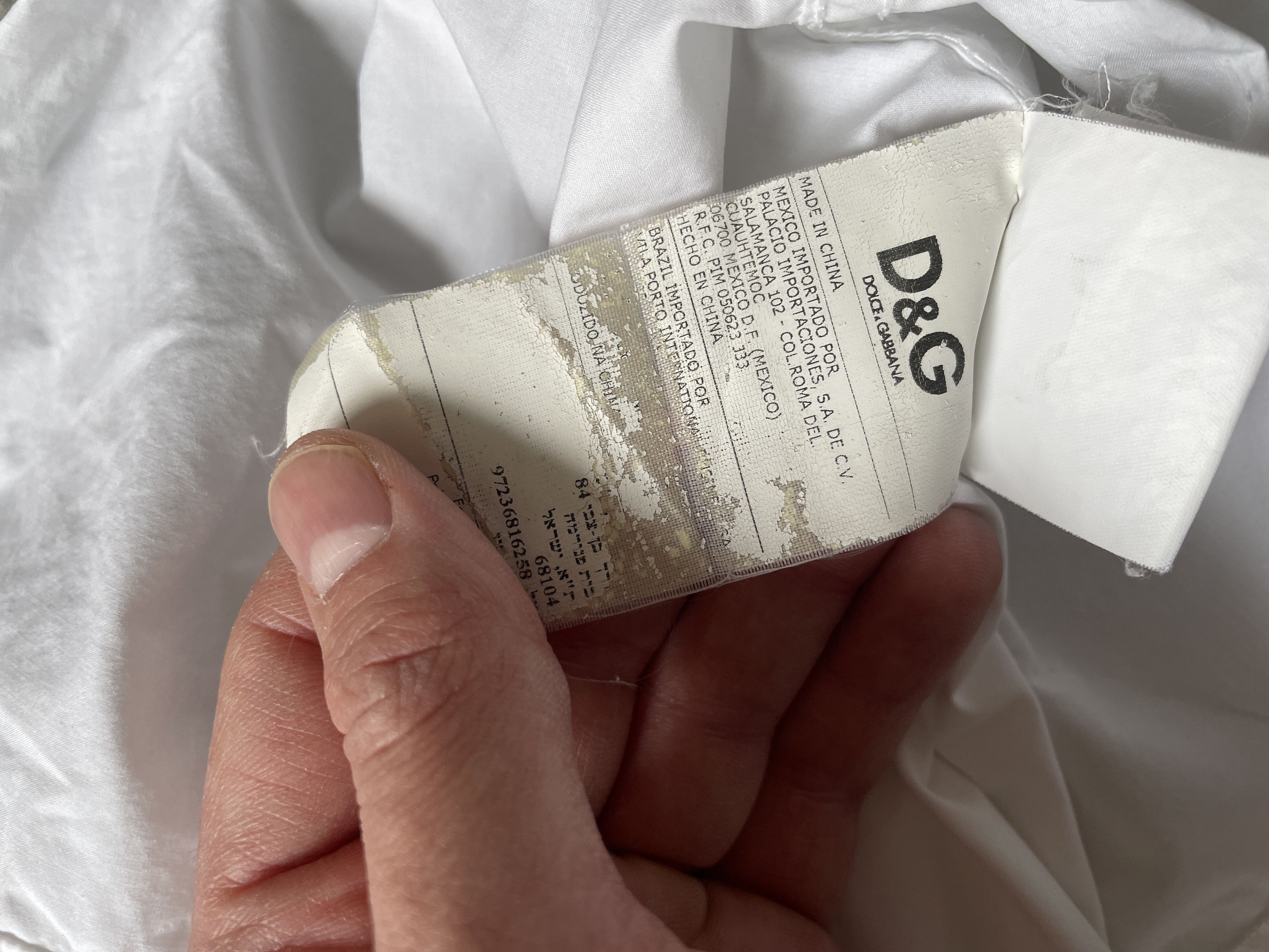 Dolce & Gabbana Y2K WHITE DOUBLE BUTTON COLLAR CUFFS RUNAWAY D&G SHIRT Size US M / EU 48-50 / 2 - 14 Thumbnail