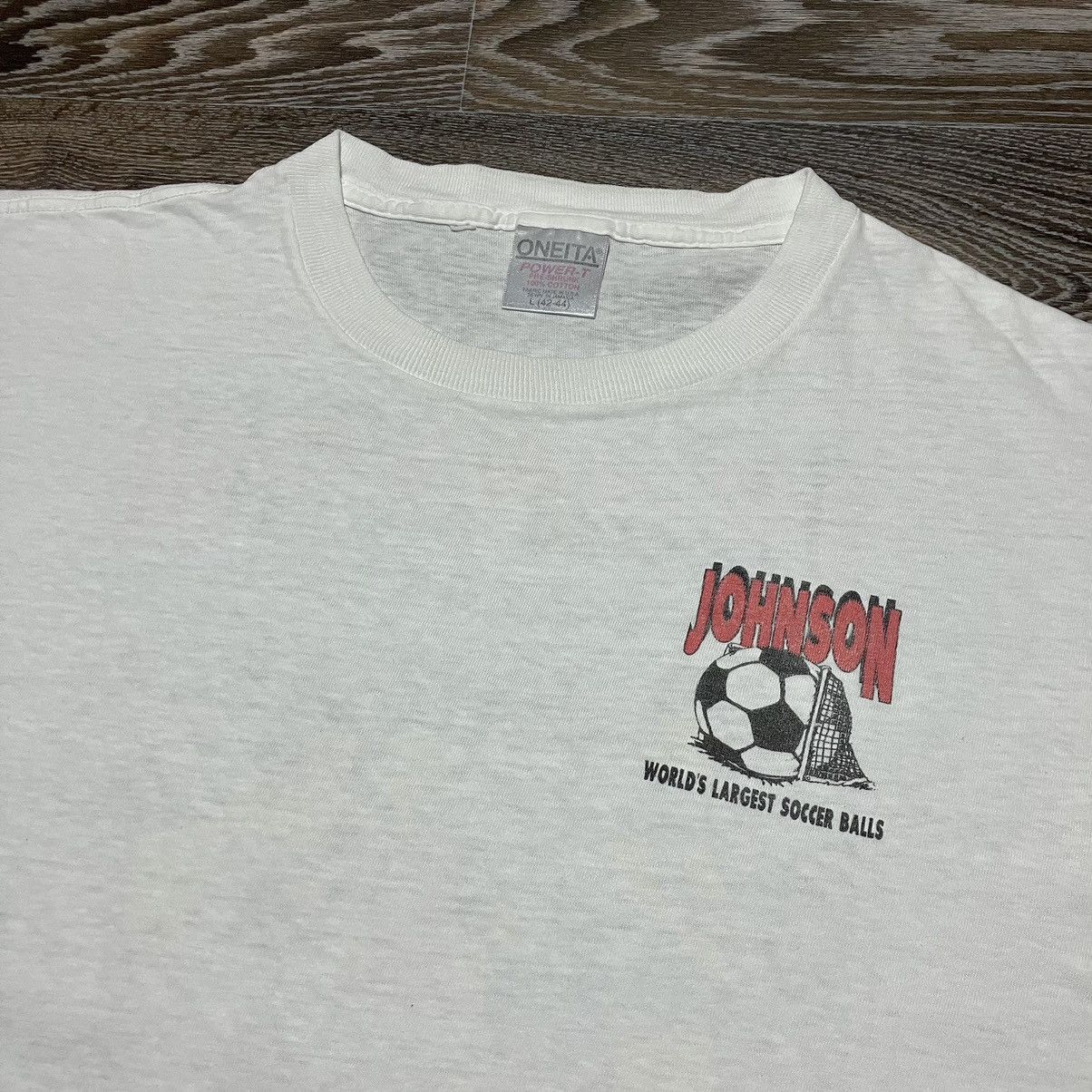 Cartoon Network BIG JOHNSON 1991 “Worlds Largest Soccer Balls” Funny T-shirt Size US L / EU 52-54 / 3 - 3 Thumbnail