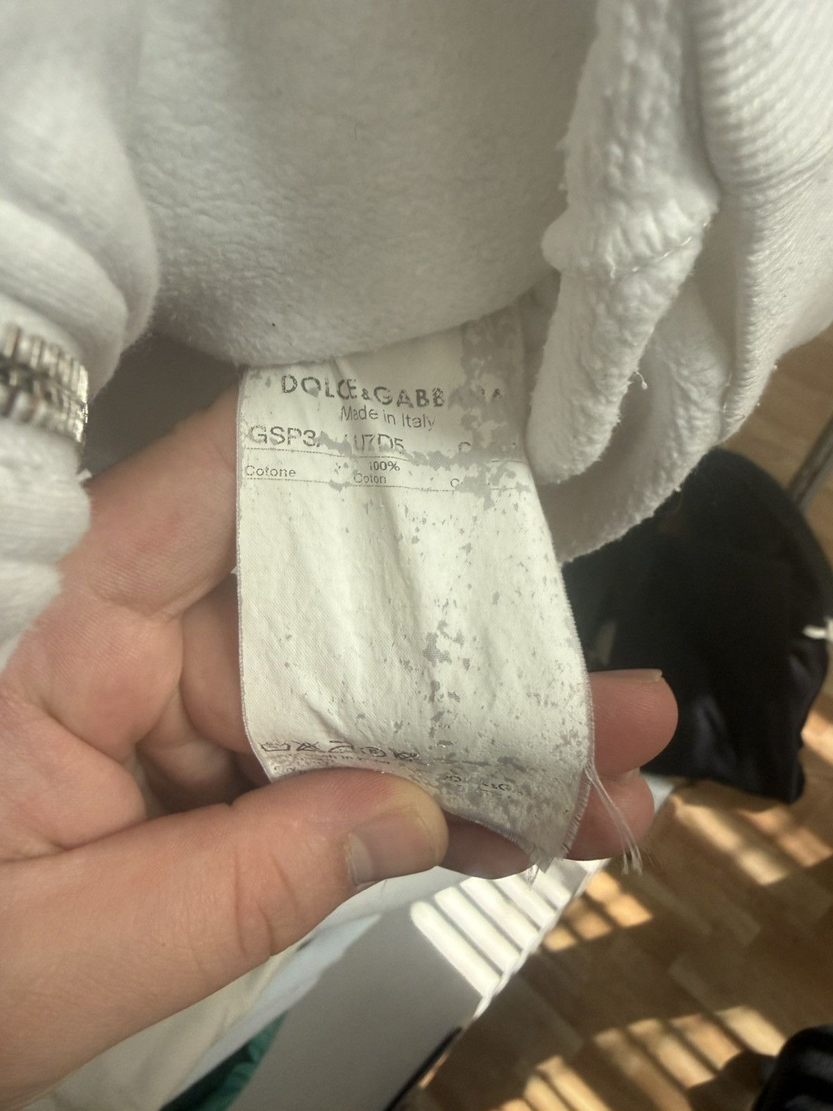 Dolce & Gabbana Vintage 2003 Dolce & Gabbana Full Zip White Hoodie Jacket Size US S / EU 44-46 / 1 - 5 Thumbnail