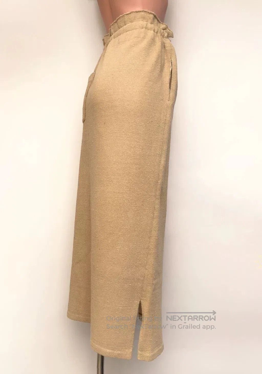 Y's Yohji Yamamoto Beige Silk Drawstring Skirt. Size 26" / US 2 / IT 38 - 3 Thumbnail