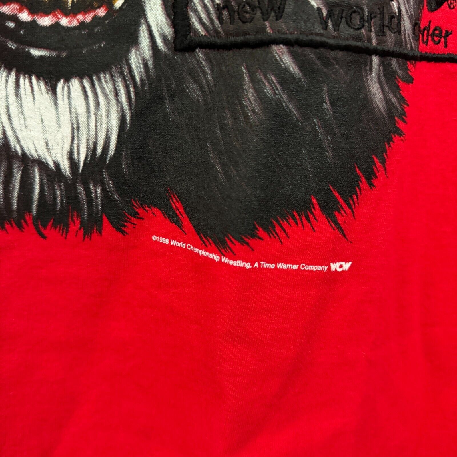 Vintage Vintage 90s NWO New World Order Wrestling Red Wolf Pack XL Size US XL / EU 56 / 4 - 4 Thumbnail