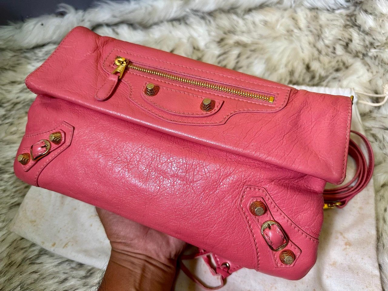 Balenciaga Authentic Balenciaga Agneau Rose Azalee Giant 12 Envelope Size ONE SIZE - 2 Thumbnail