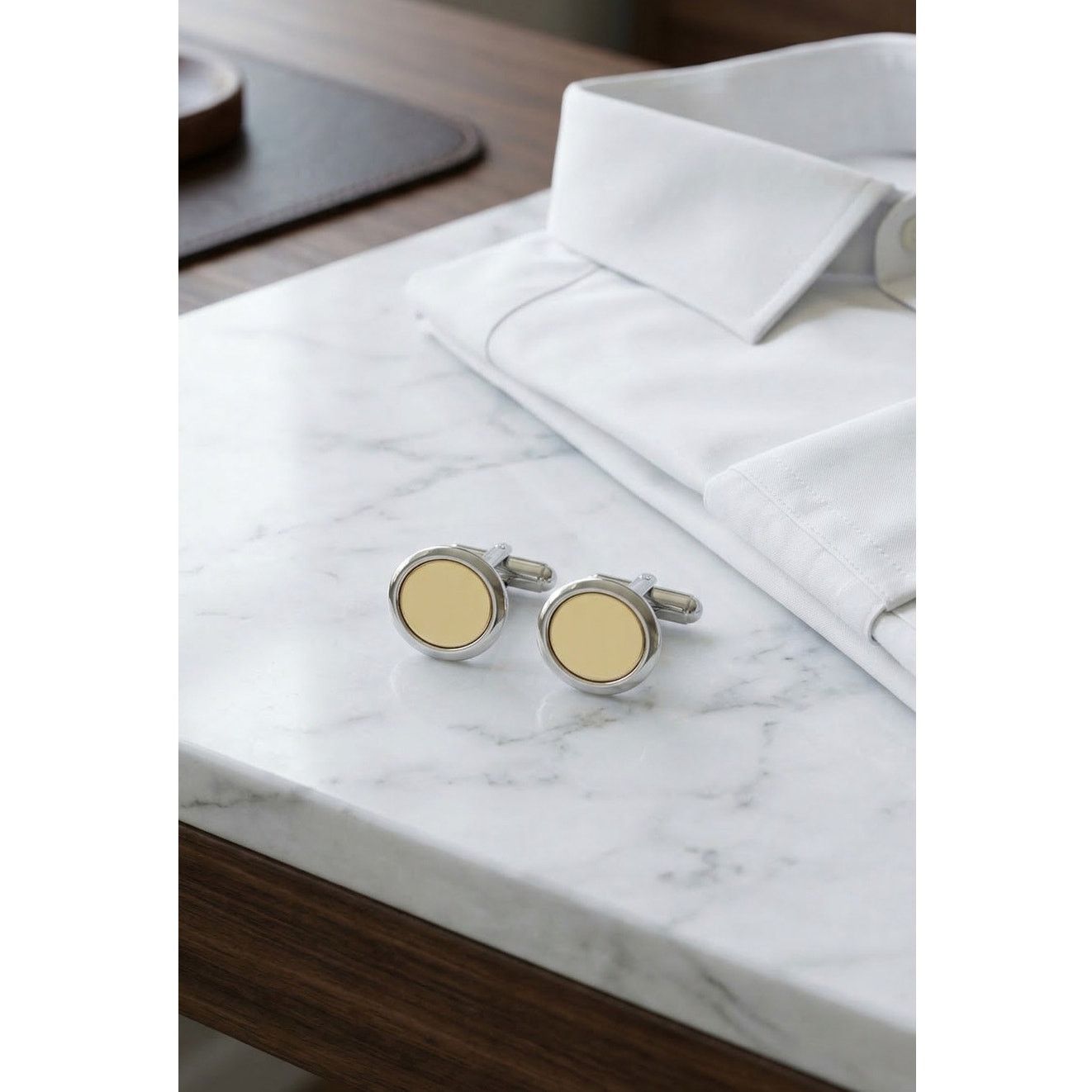 Dior Christian Dior Gold Tone Sterling Silver 925 Round Cufflinks Size ONE SIZE - 5 Thumbnail