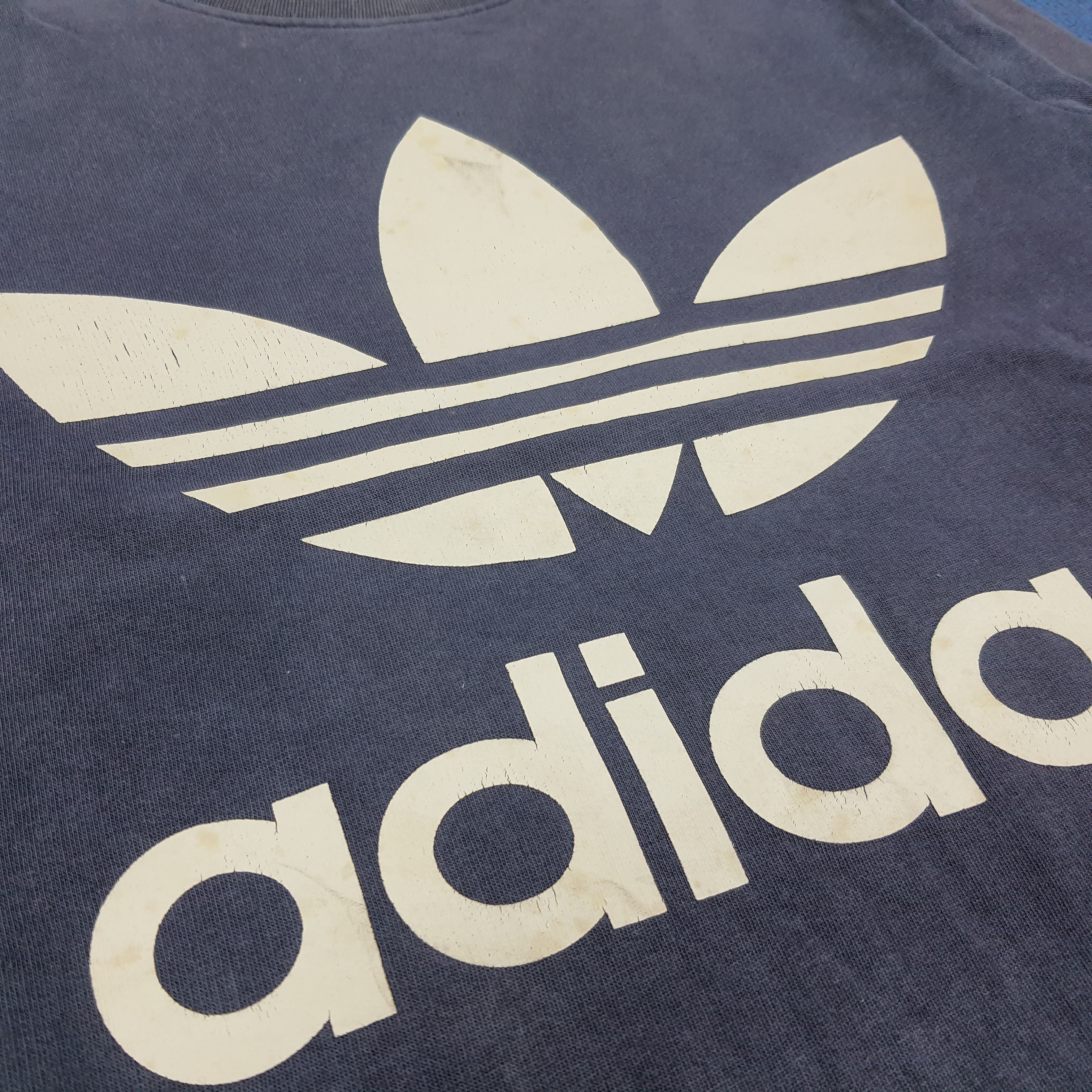 Adidas Vintage Adidas Old Logo Double Side Print Sweatshirt C292N14 Size US M / EU 48-50 / 2 - 2 Thumbnail