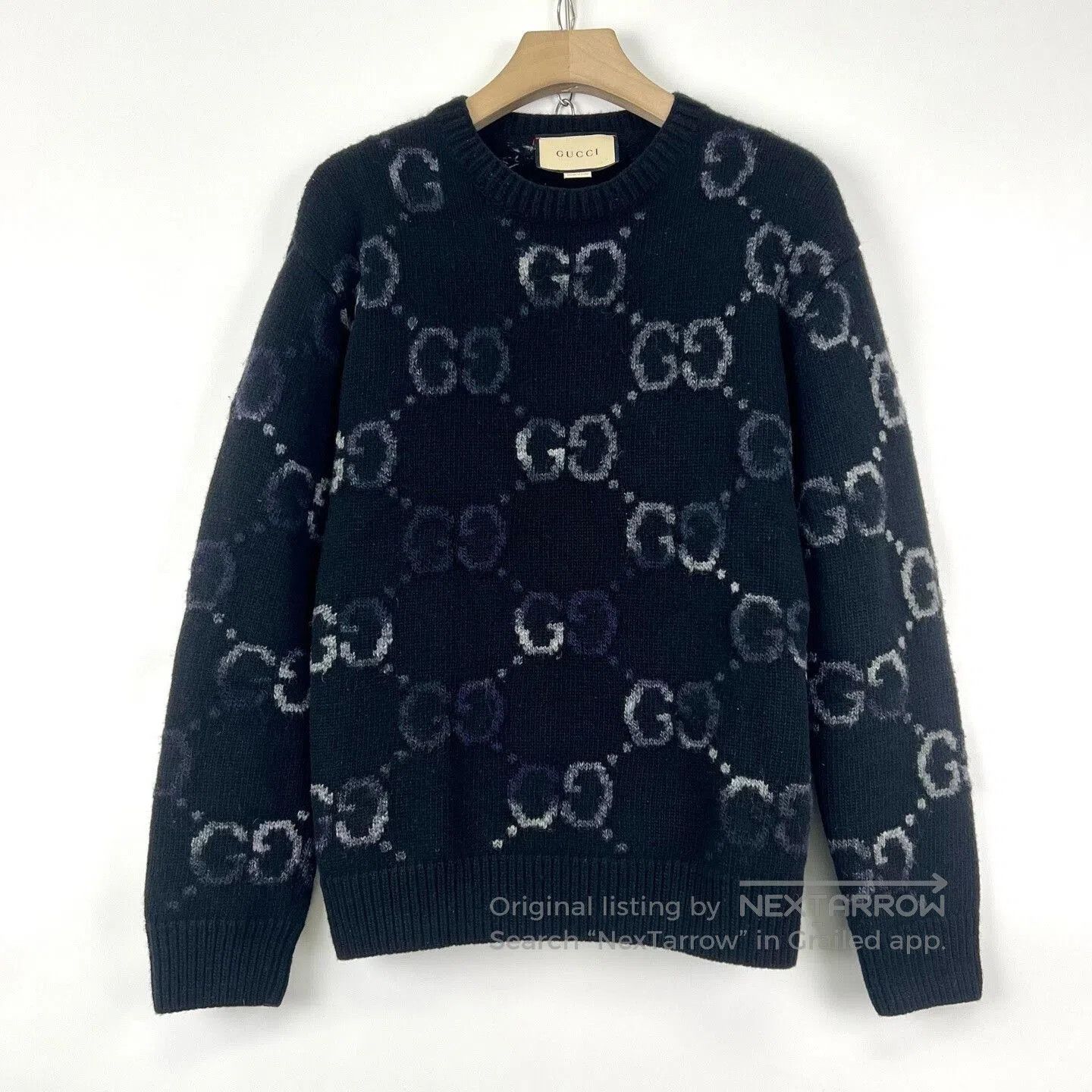 Gucci Gucci Black Gradient GG Wool Sweater. Size US L / EU 52-54 / 3 - 1 Thumbnail