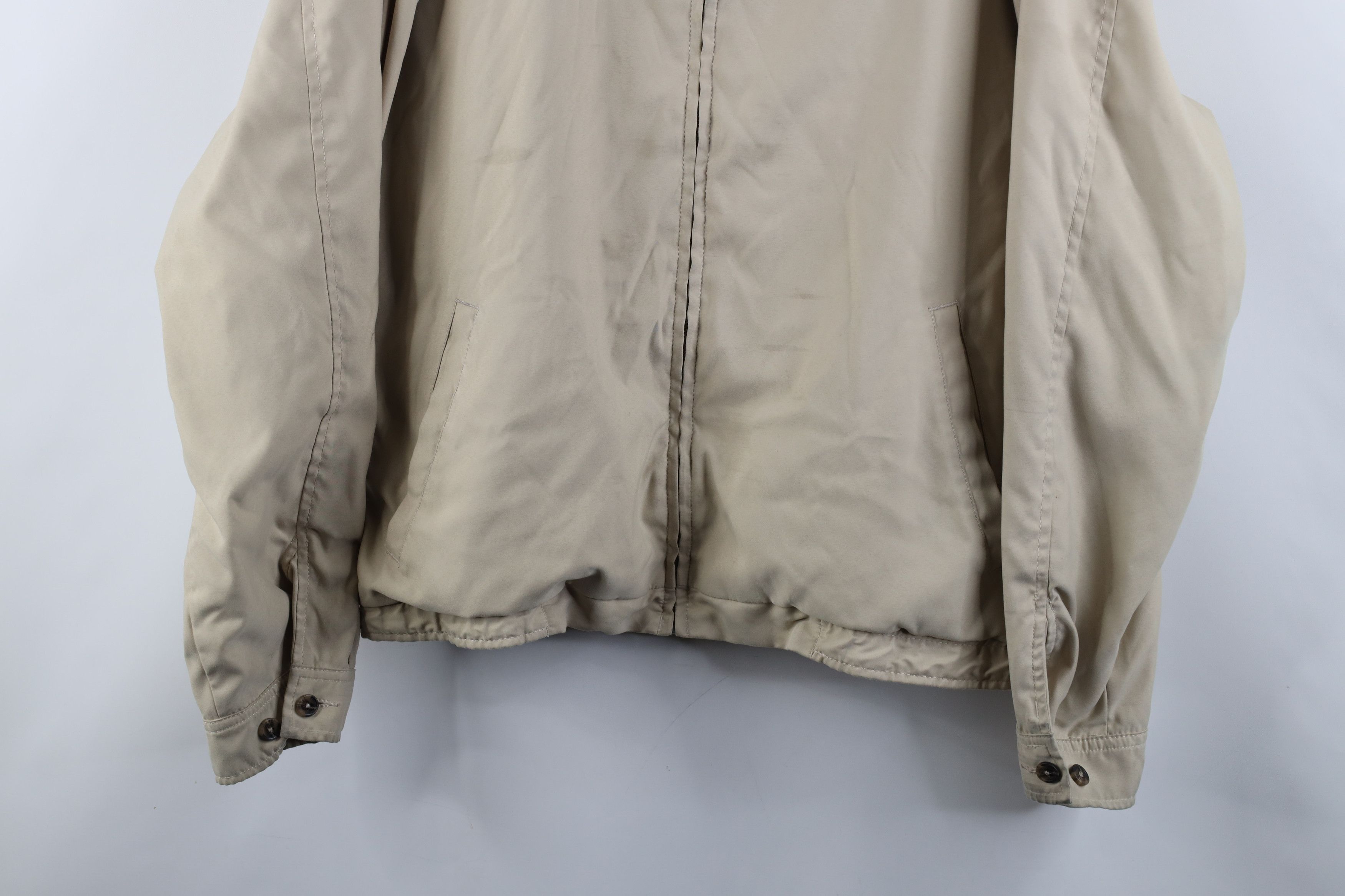 Tommy Hilfiger × Vintage Vintage 90s Tommy Hilfiger Microfiber Bomber Jacket Beige Size US L / EU 52-54 / 3 - 3 Thumbnail