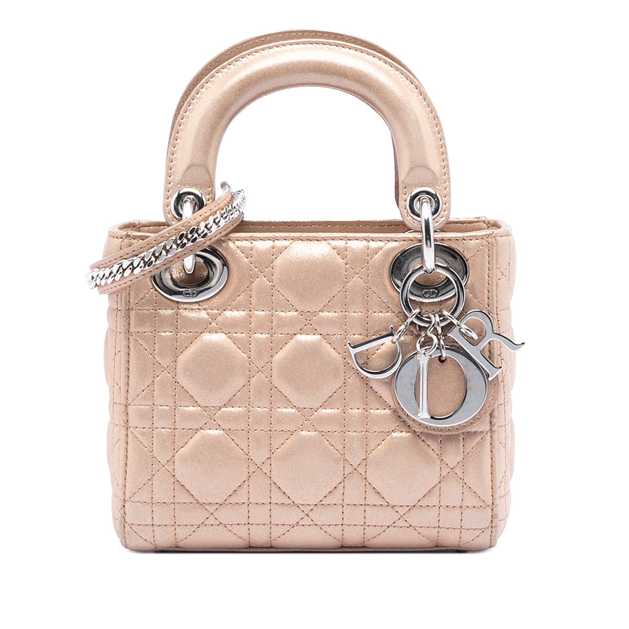 Dior Mini Iridescent Lambskin Cannage Lady Dior Size ONE SIZE - 1 Thumbnail