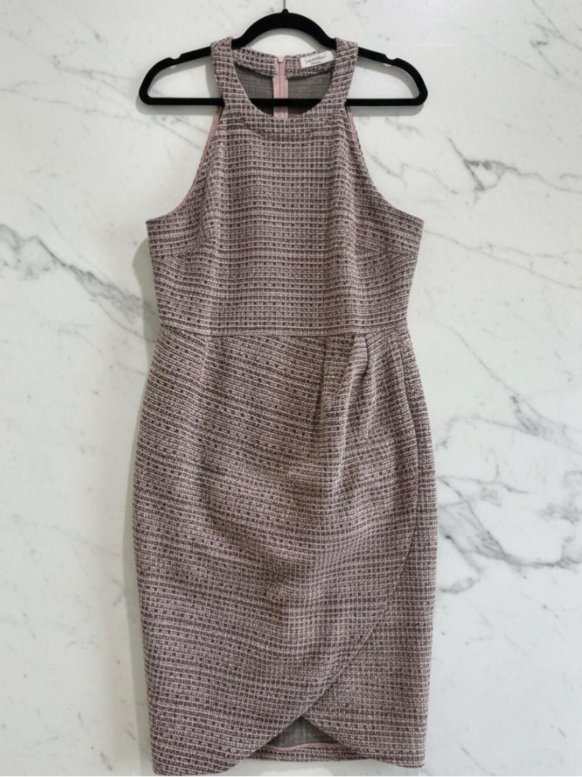 Other High-Neck Textured Midi Dress in Taupe Size XL / US 12-14 / IT 48-50 - 1 Thumbnail