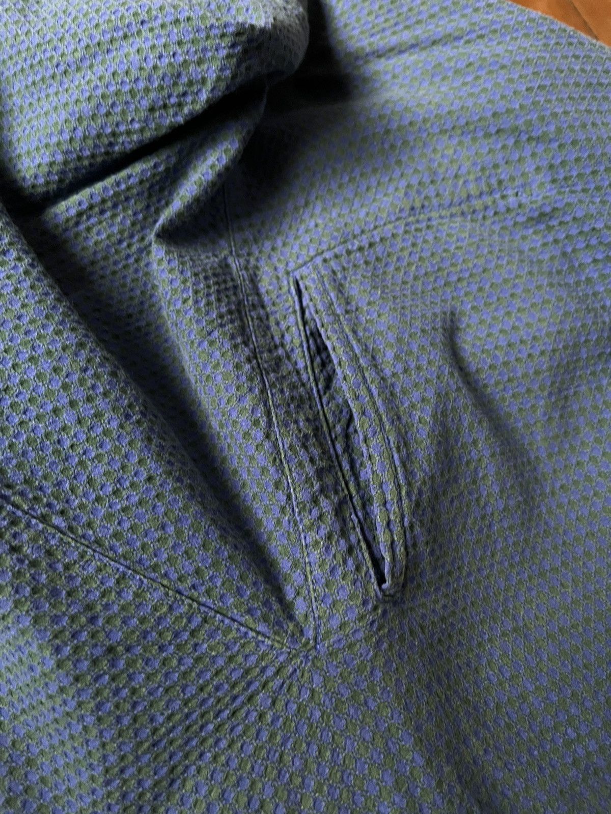 Issey Miyake Issey Miyake Seersucker Pattern Neck Shirt Size US S / EU 44-46 / 1 - 9 Thumbnail
