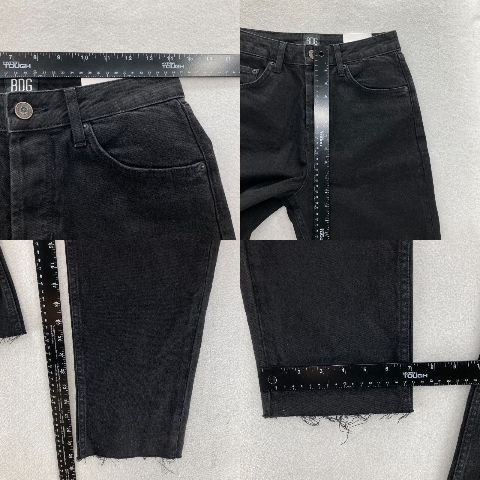 Bdg BDG Dillon Slim Straight Crop Jeans Women's 29 Black Denim Y2K Straight 5-Pocket Crop Pattern: Solid Size 29" - 8 Thumbnail
