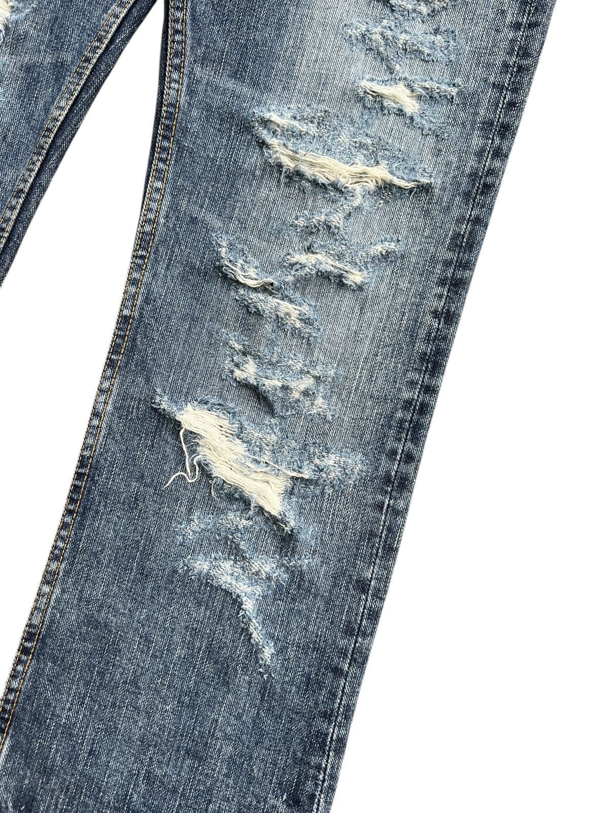 RIPVANWINKLE 1990s Rip Van Winkle Light Boot Cut Ripped Jeans Size US 31 - 5 Thumbnail