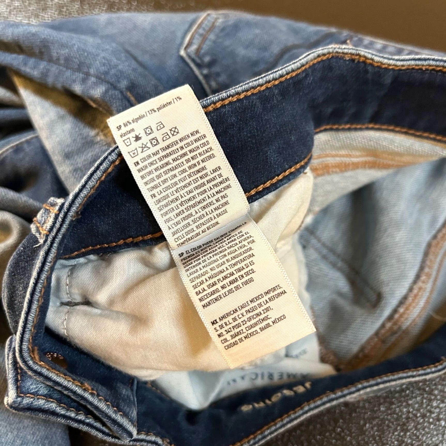 Vintage American Eagle Denim Jeggings Jeans Distressed Dark Wash Stretch Womens 2 26x27" Jeans Blue Slim Pockets Zipper Button 90s? Size 26" / US 2 / IT 38 - 7 Thumbnail