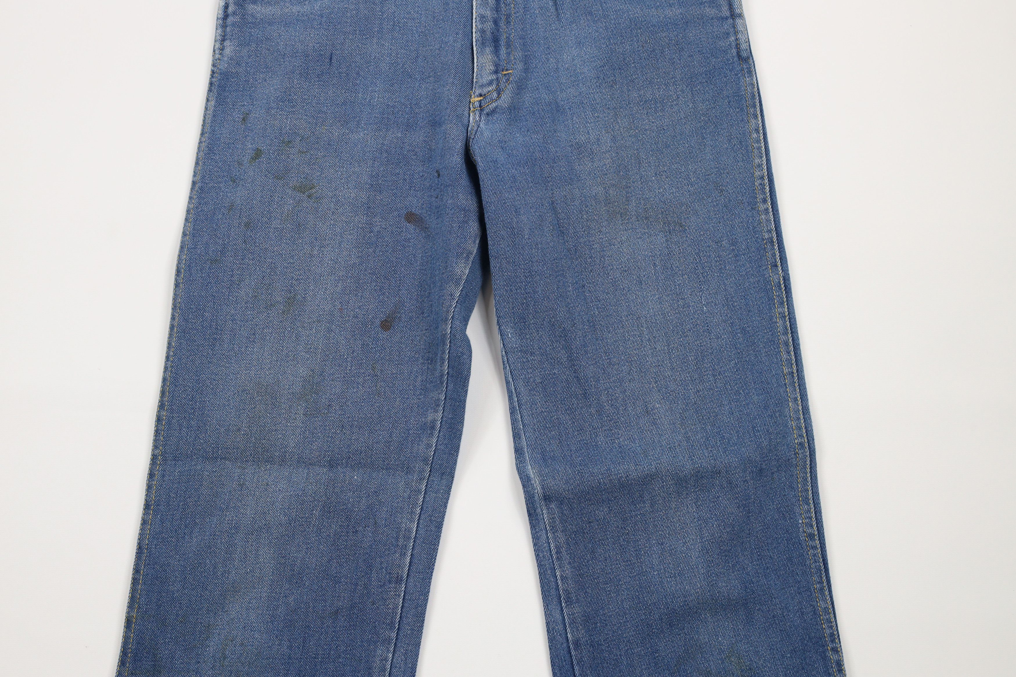 Vintage 70s Lee Flared Wide Leg Bootcut Denim Jeans USA
