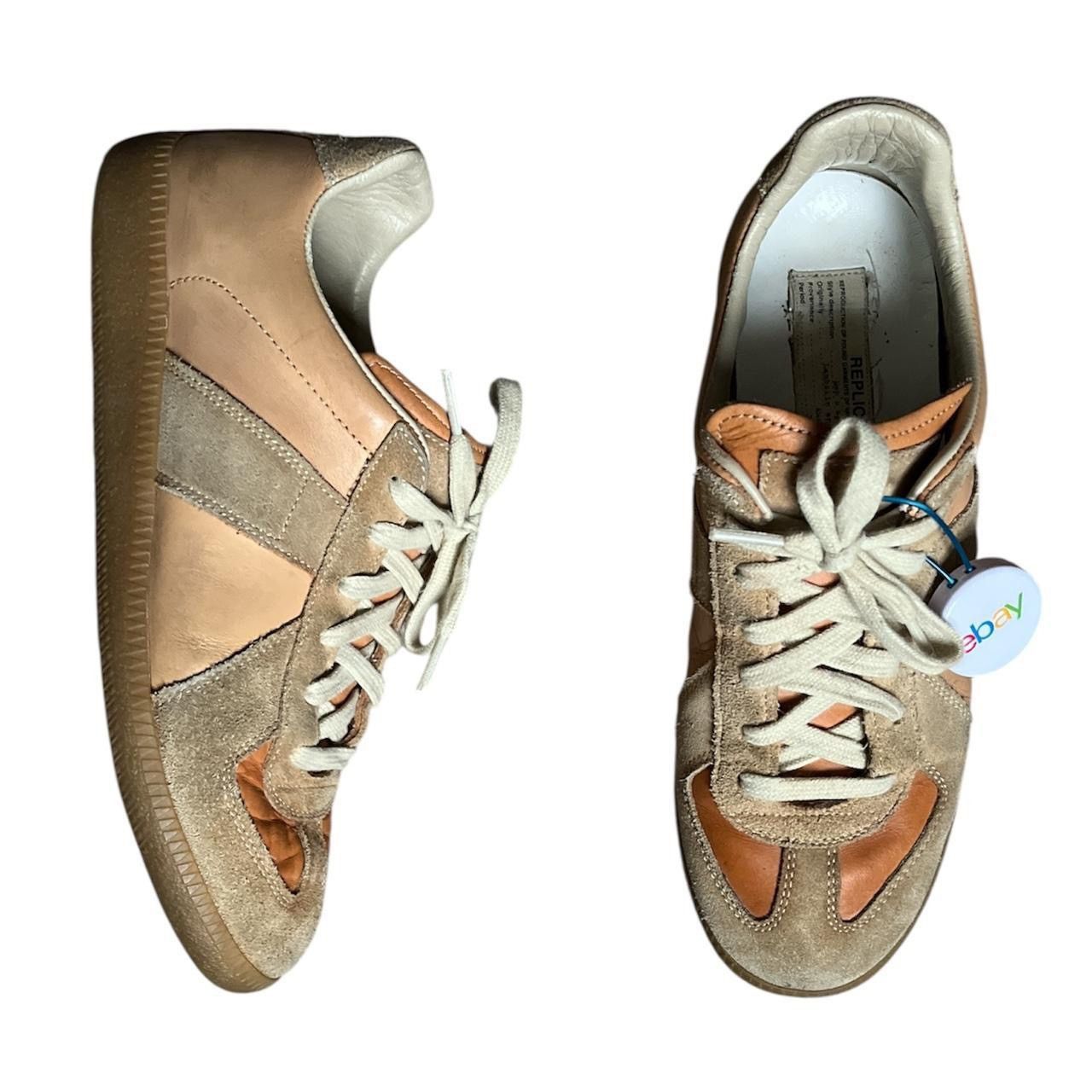 Maison Margiela two tone tan painted margiela gat Size US 8.5 / IT 38.5 - 1 Thumbnail