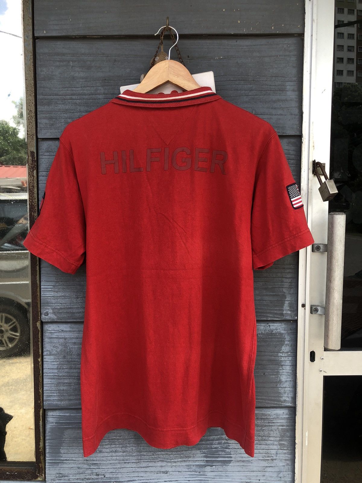 Tommy Hilfiger × Vintage Vintage Tommy Hilfiger USA 1/4 Zipper Polo Tee Size US L / EU 52-54 / 3 - 11 Thumbnail