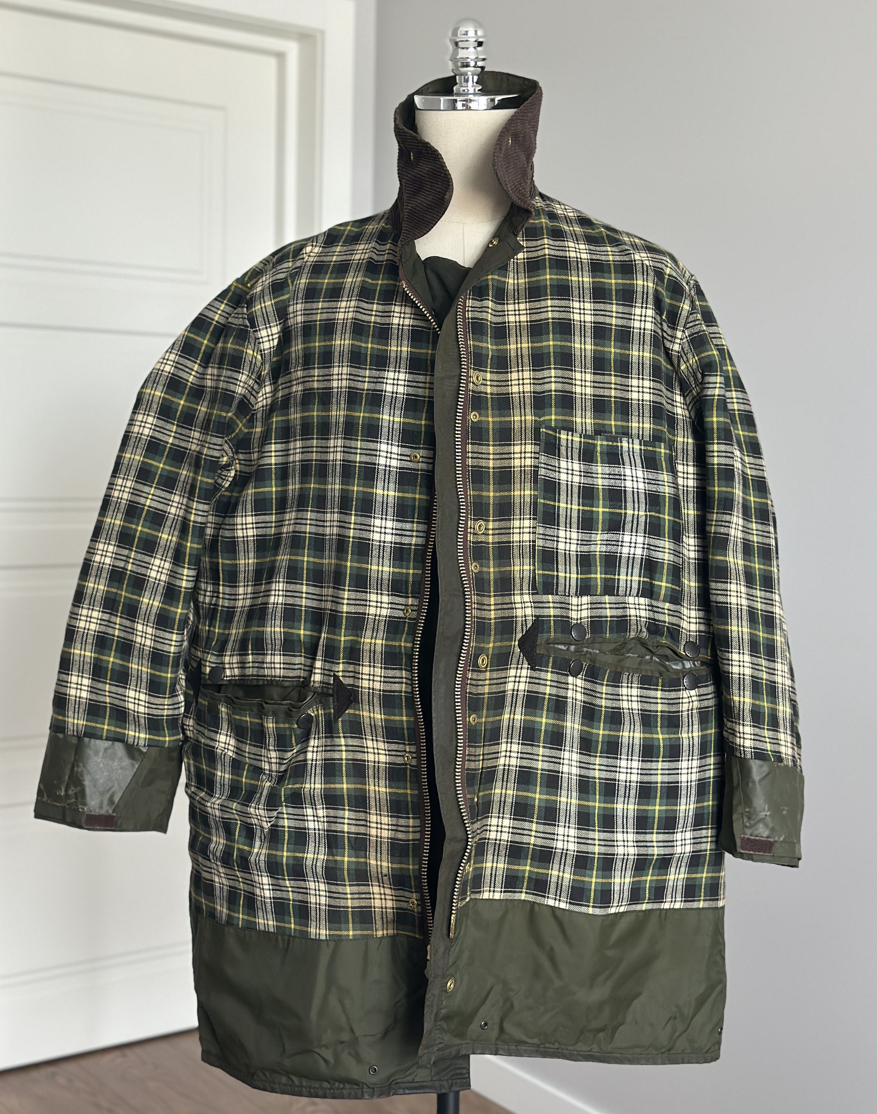 Barbour BARBOUR A200 Border Wax Jacket C46 / 117CM England Vintage Size US XXL / EU 58 / 5 - 15 Thumbnail