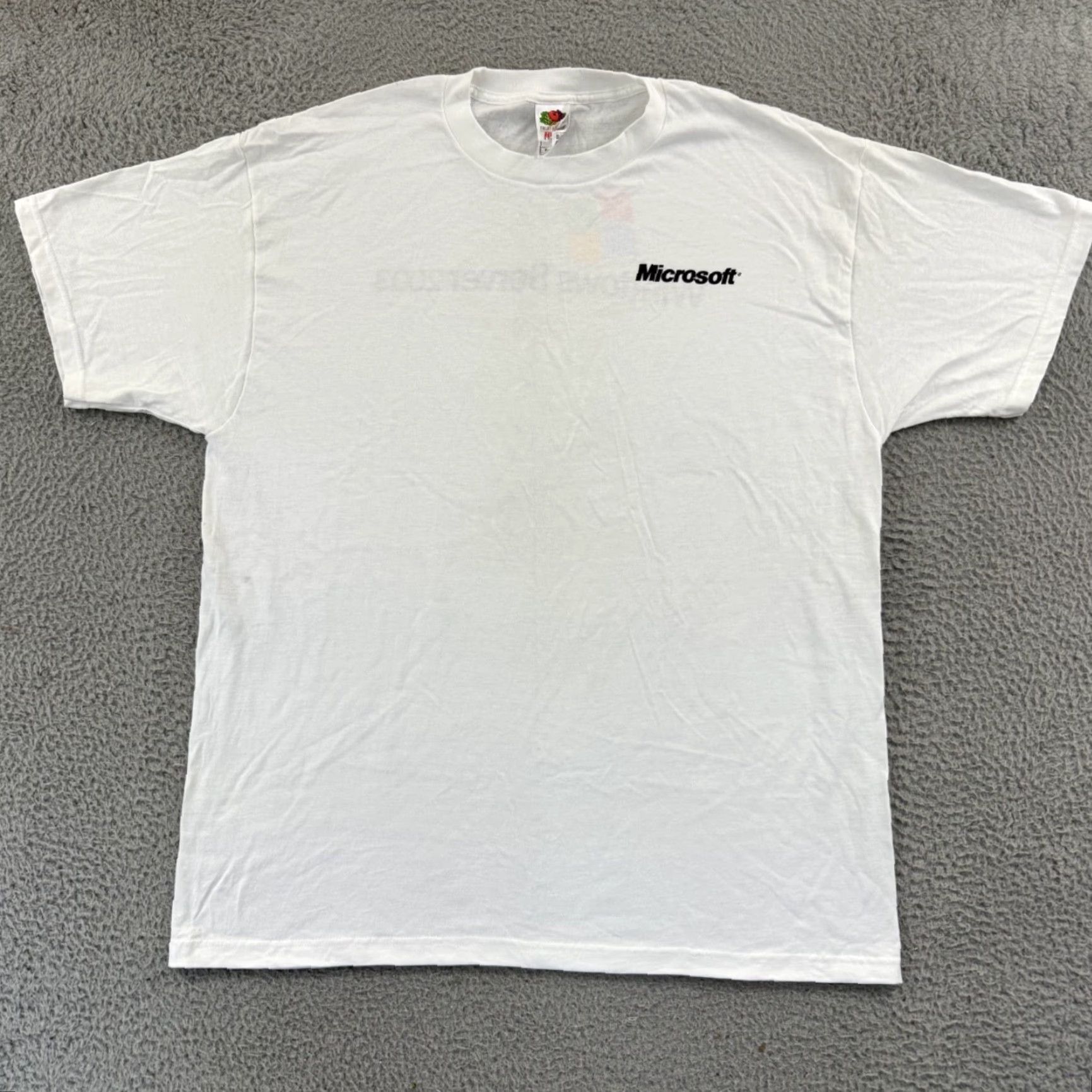 Fruit Of The Loom VINTAGE Microsoft Shirt Mens XL White Windows Server 2003 Short Sleeve Tech Y2K Logo Graphic Print 80s 90s USA USA Mens XL White Size US XL / EU 56 / 4 - 2 Thumbnail