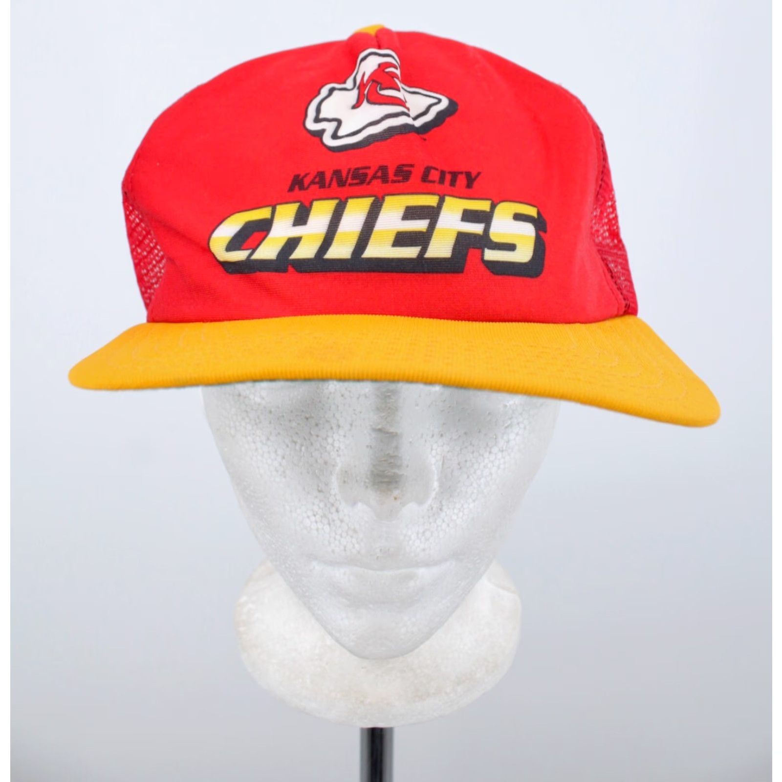 Vintage KC Chiefs Cap Mens One Size Hat Red VTG NFL Kansas City Baseball Style Cap Size ONE SIZE - 2 Thumbnail