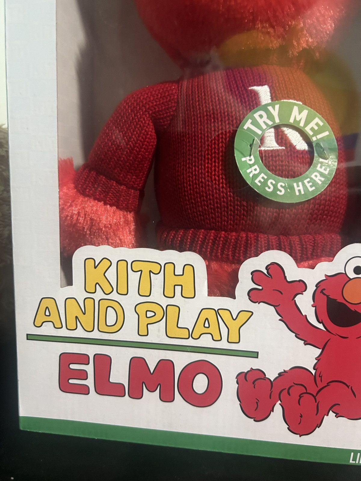 Kith Kith x Sesame Street tickle me elmo play plush spicy | Grailed