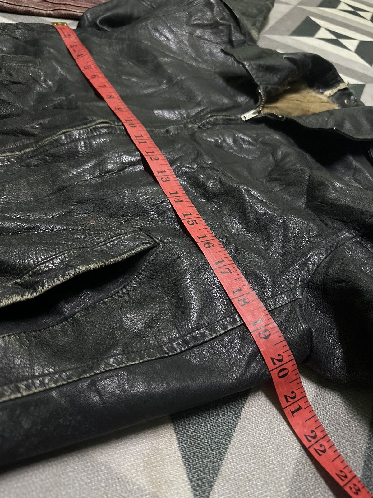 Vintage Gold flag leather jacket Size US S / EU 44-46 / 1 - 10 Thumbnail