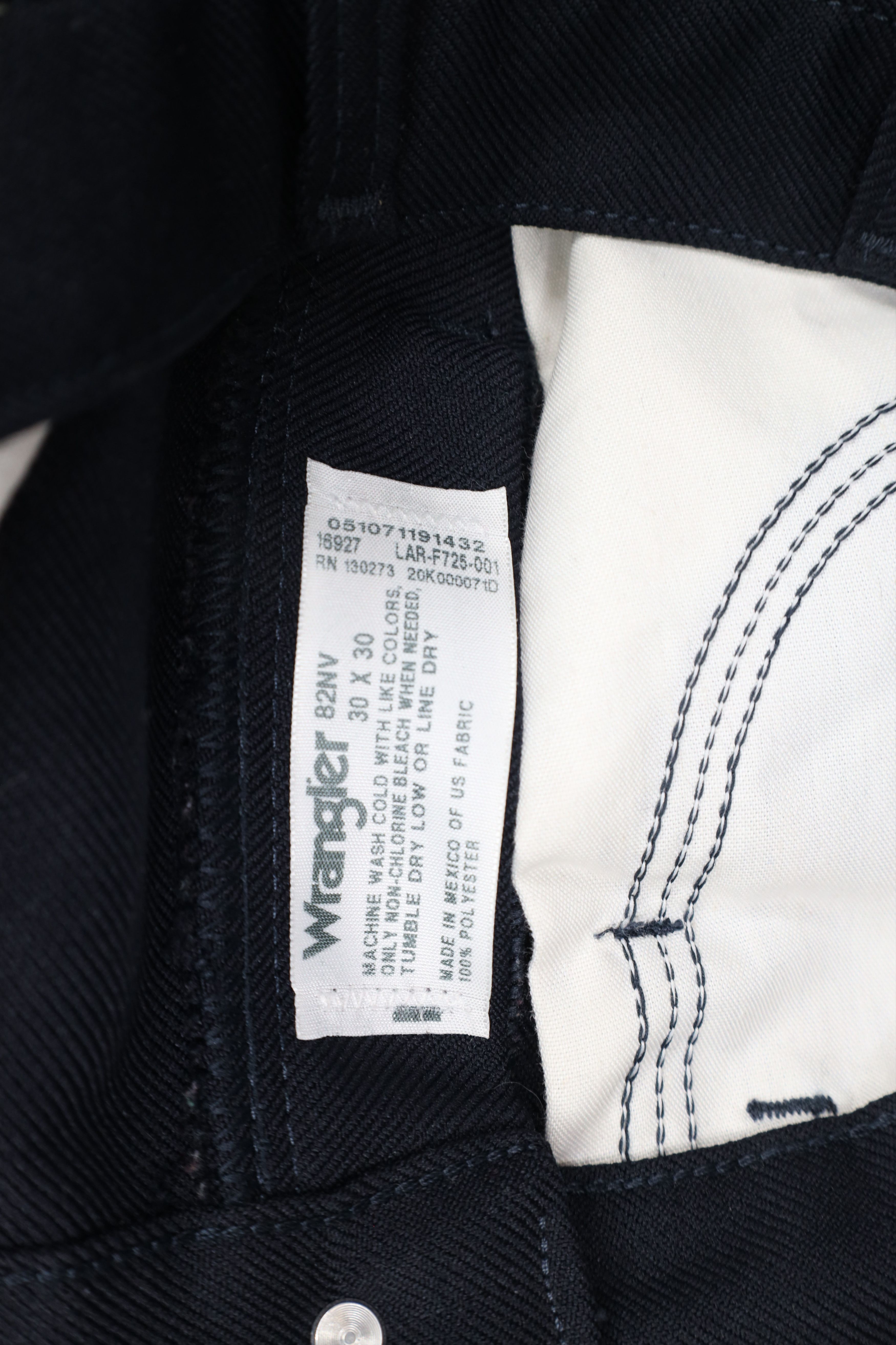 Vintage × Wrangler Vintage 90s Wrangler Flared Bootcut Chino Pants Navy Blue Size US 30 / EU 46 - 6 Thumbnail