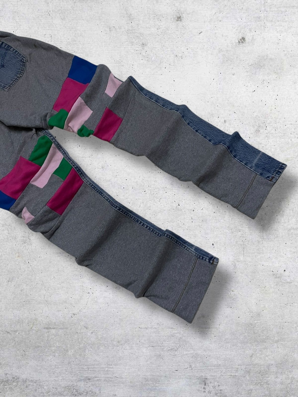 Japanese Brand H&+KB VINTAGE 1990S JAPAN DESIGNER DENIM REBUILD SWEATPANT Size US 28 / EU 44 - 8 Thumbnail
