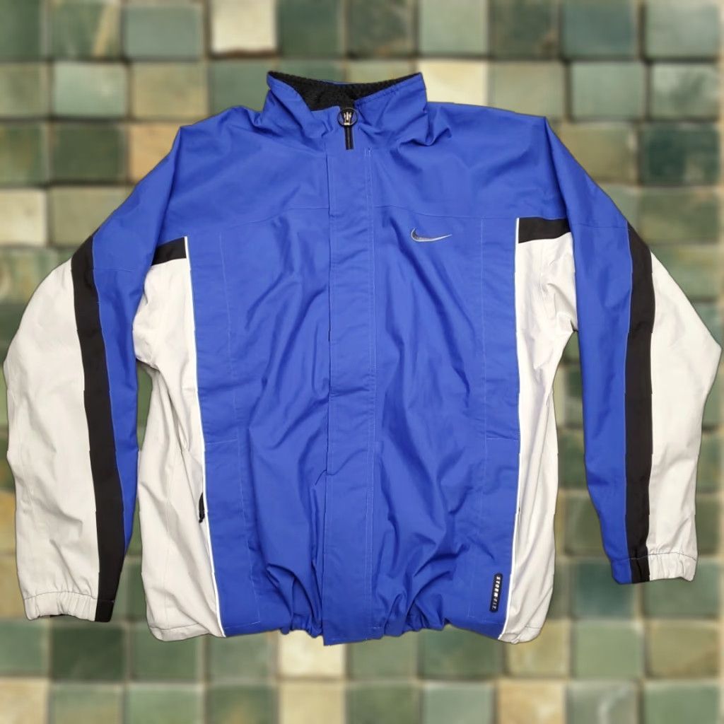 Nike VINTAGE Nike Jacket Mens XL Blue Storm Fit Windbreaker 1996 NYC Marathon 90s y2k Size US XL / EU 56 / 4 - 1 Thumbnail