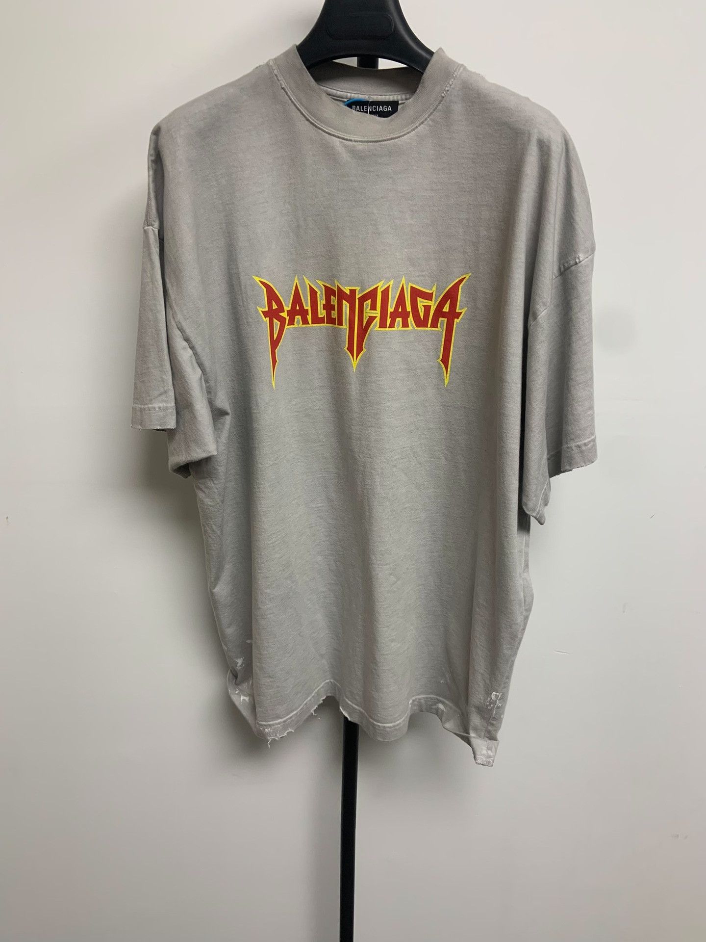 Balenciaga Balenciaga Metallica Lightning Letter Print Crewneck Tee Size US L / EU 52-54 / 3 - 1 Thumbnail