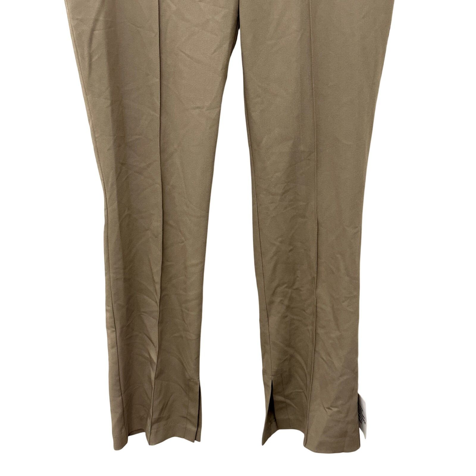 Topshop Topshop Crop Pants Slit Ankle Front Seam Tan/Beige Women's 4 Size 27" / US 4 / IT 40 - 3 Thumbnail