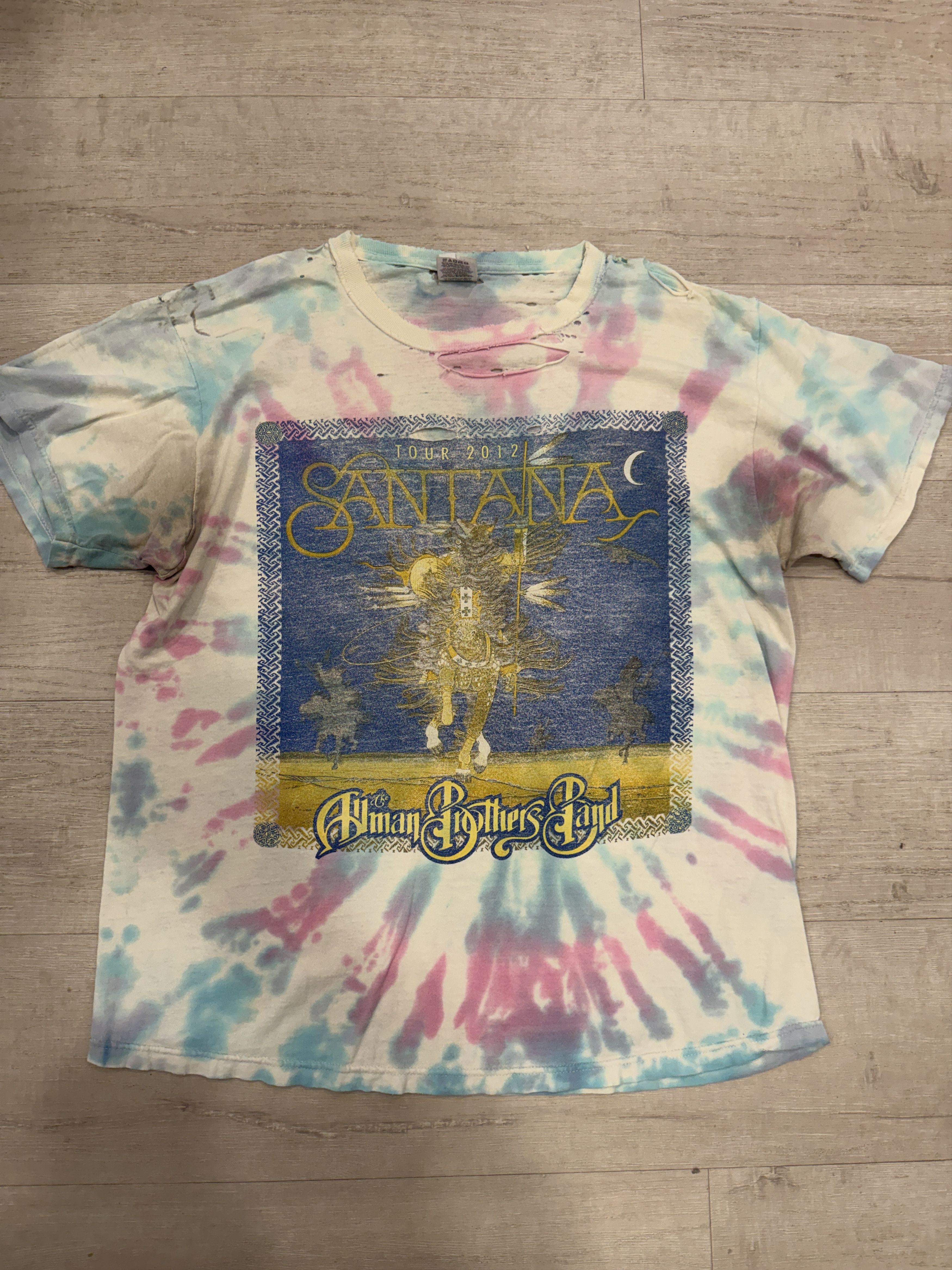 Other Vintage Tie Dye Carlos Santanna / Allman Brothers Tee Size US L / EU 52-54 / 3 - 1 Thumbnail