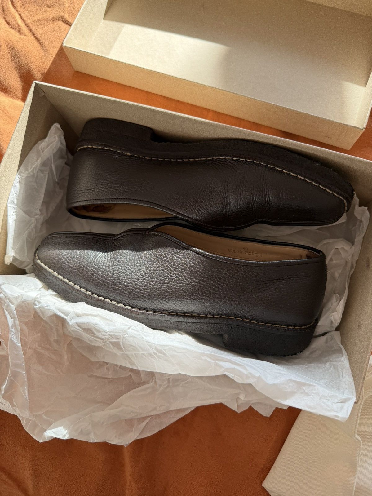 Lemaire Lemaire Dark Brown Crepe Loafers US8.5 Size US 8.5 / EU 41-42 - 7 Thumbnail