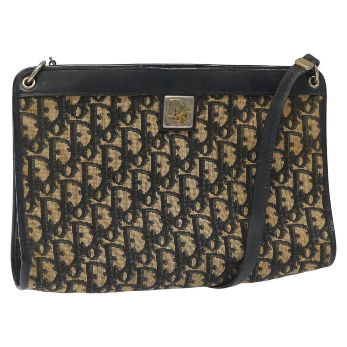 Dior Trotter Navy Canvas Shoulder Bag (Pre-Owned) Size ONE SIZE - 1 Thumbnail