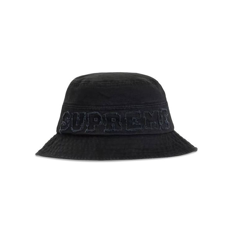 Streetwear × Supreme Supreme Cutout Crusher Bucket Hat SS22 Black 