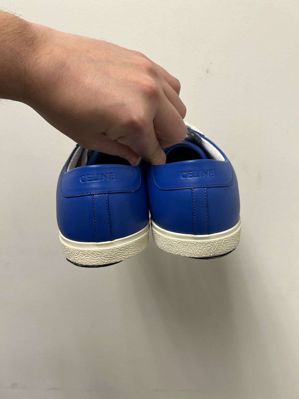 Celine WB! Triomphe Logo Perforated Sneakers Size US 9 / EU 42 - 6 Thumbnail