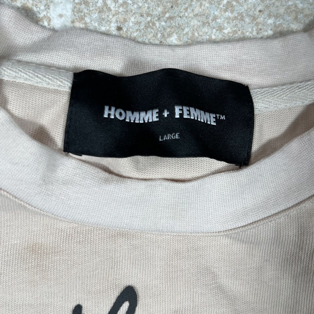 Homme + Femme La Homme Femme All Over Print Logo Cream T Shirt Size Large Size US L / EU 52-54 / 3 - 5 Thumbnail