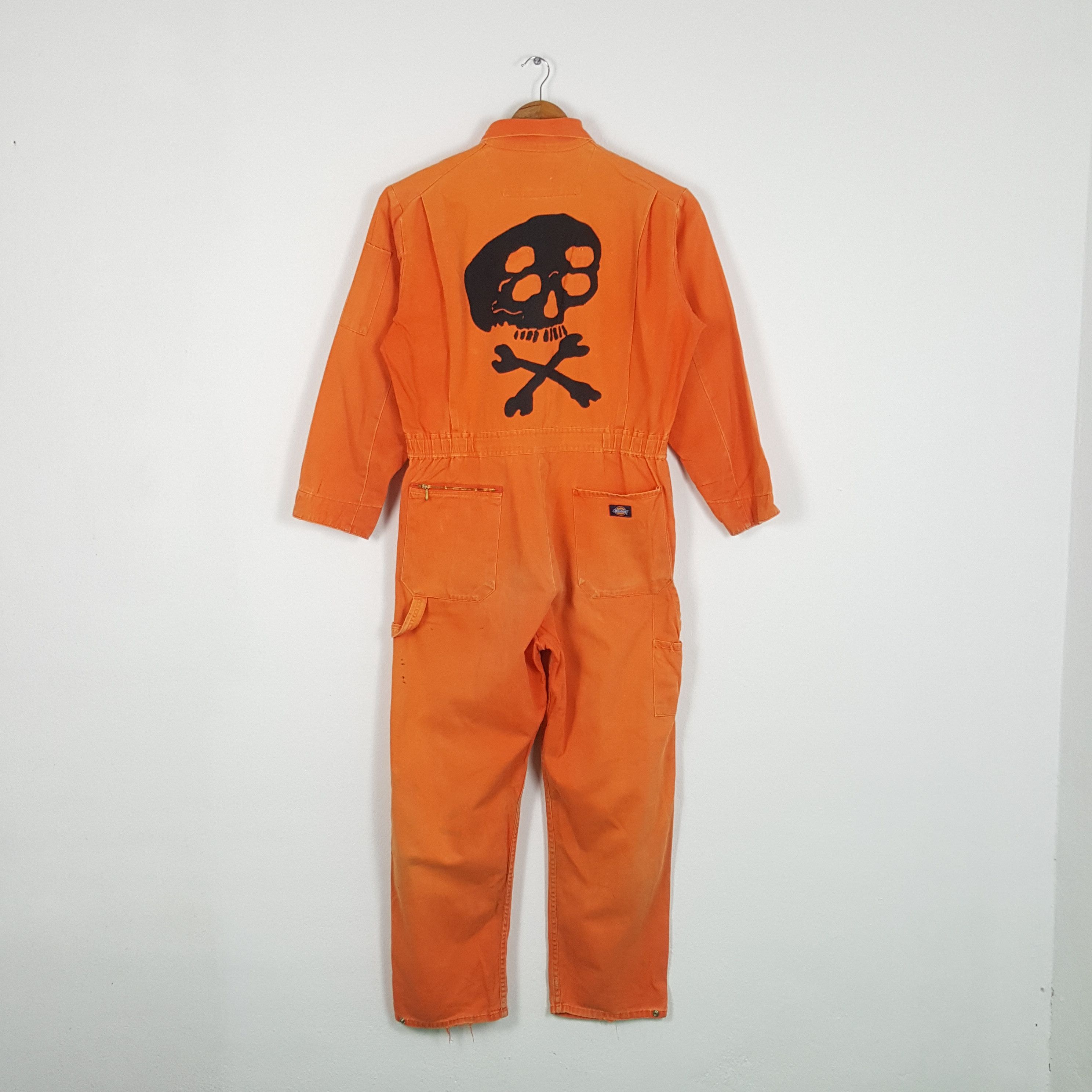 Vintage DICKIES x Skull Design Custom Style Coverall Jacket