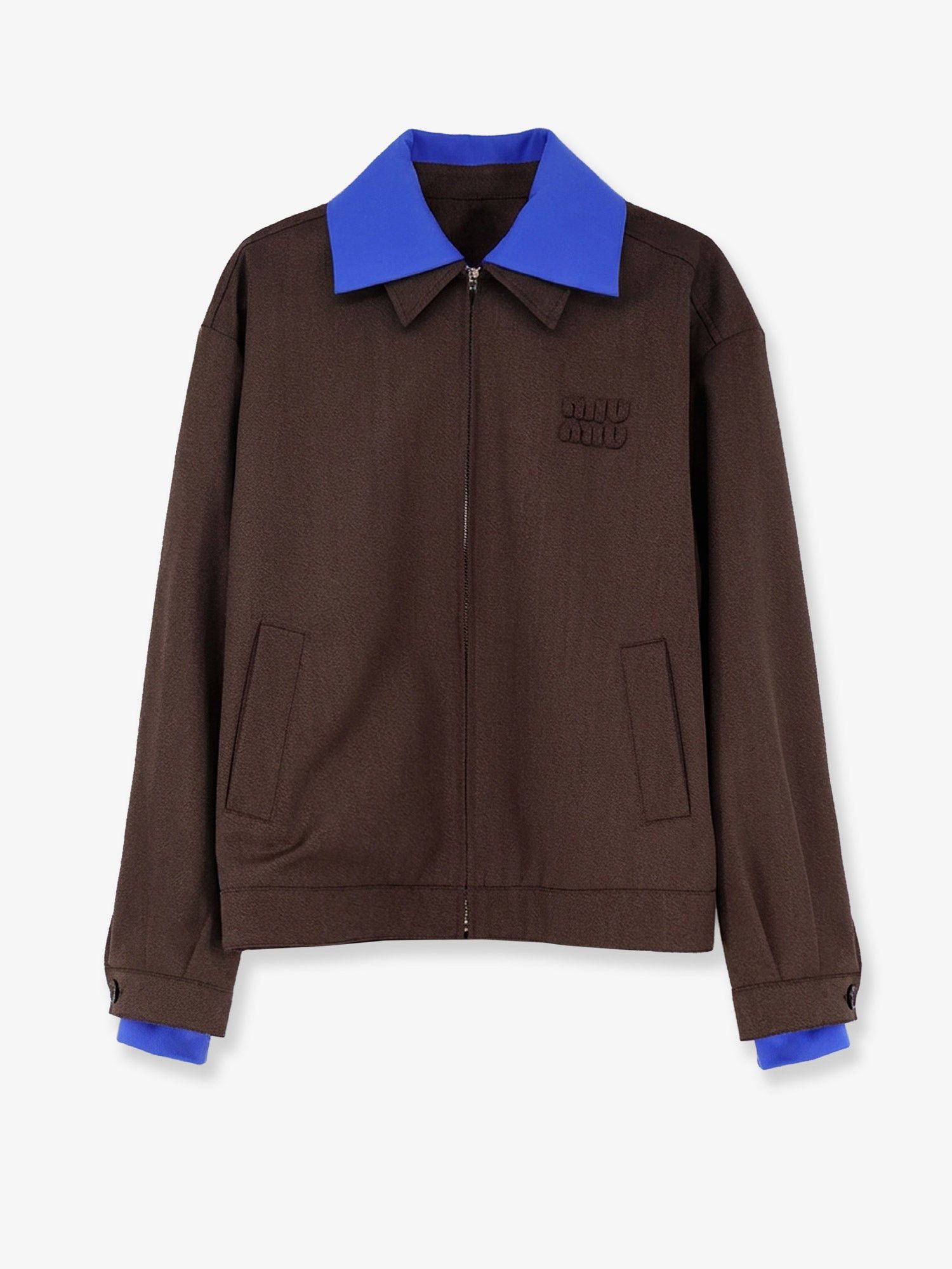 Miu Miu Virgin Wool Jacket With Logo Detail Size M / US 6-8 / IT 42-44 - 1 Thumbnail