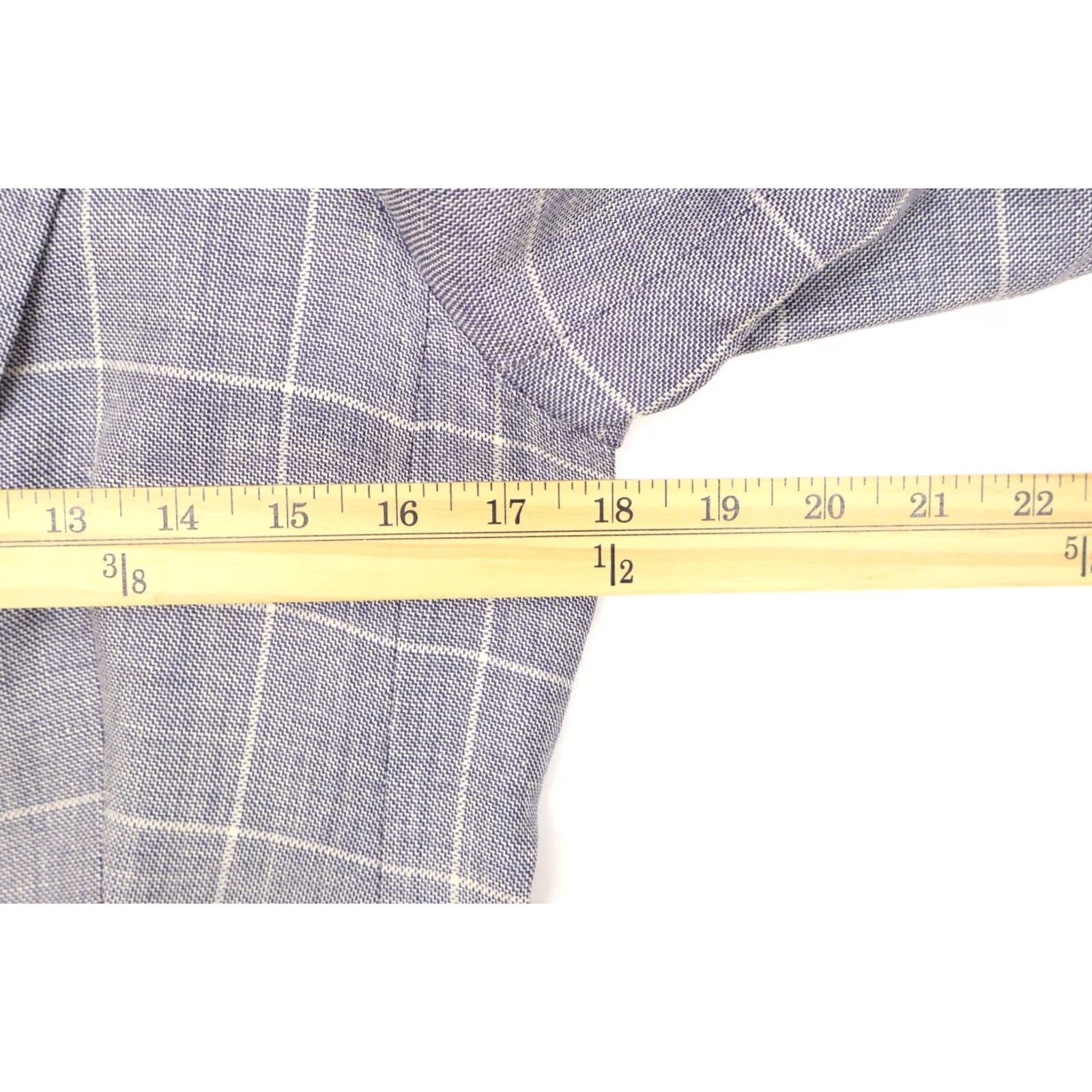 Brooks Brothers Brooks Brothers Women's Blazer Wool Linen Windowpane Blue Sz 10 Size L / US 10 / IT 46 - 4 Thumbnail