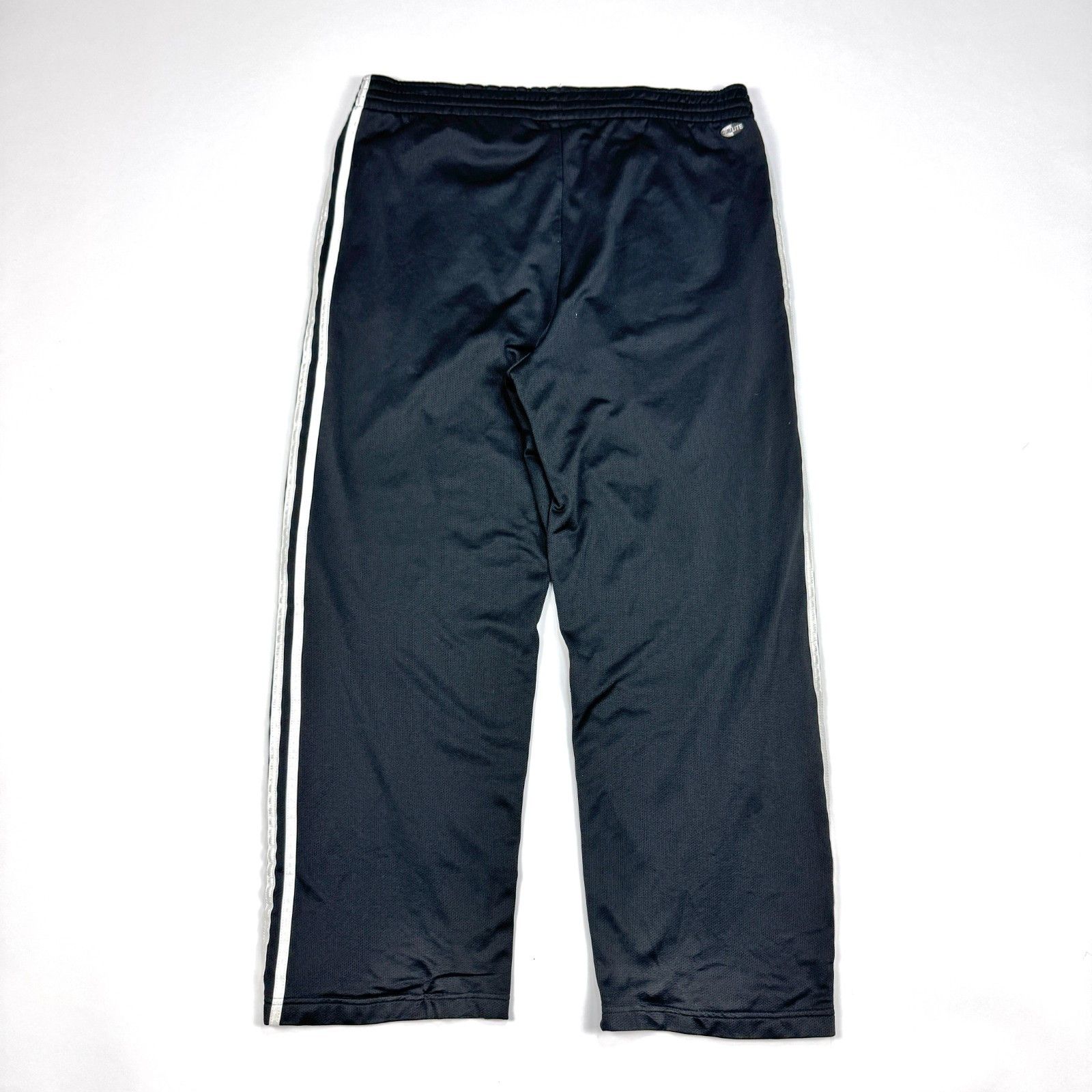 Adidas Adidas Black Mesh Baggy Track Pants Y2K 3-Stripe Size US 34 / EU 50 - 5 Thumbnail